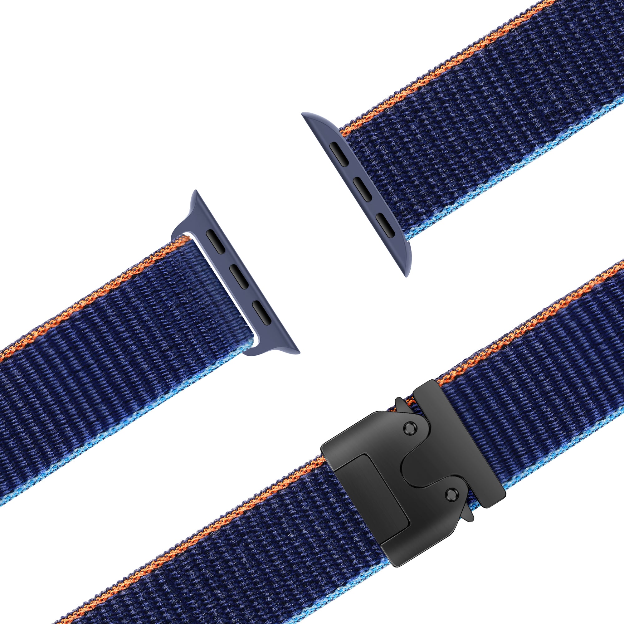Bandz Apple Watch Ultra nylon band 'Classic met P-buckle (donkerblauw)