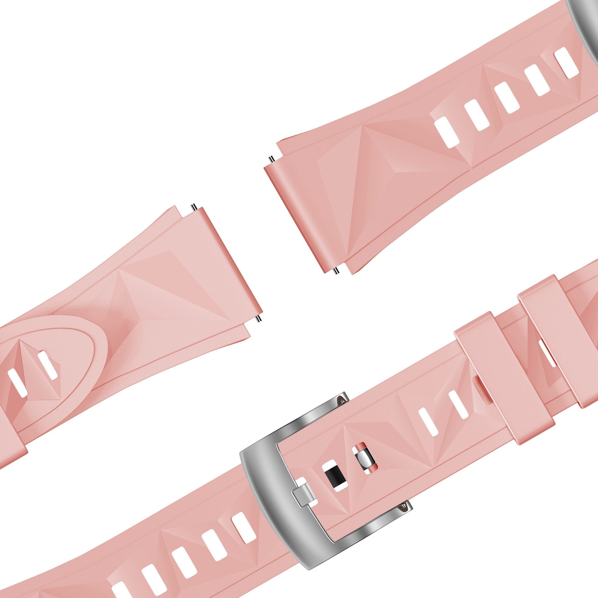 Bandz Huawei Watch 5 - 42mm siliconen band 'Easy fit' (roze)