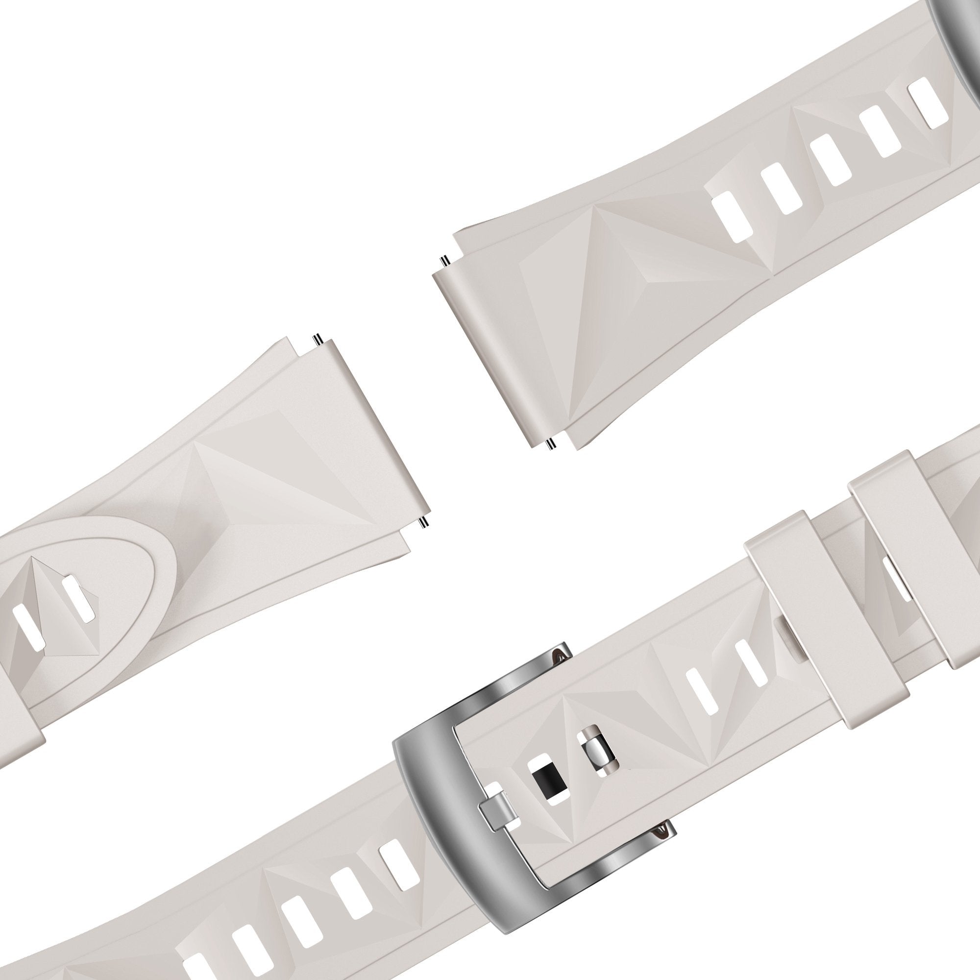 Bandz Huawei Watch 5 - 42mm siliconen band 'Easy fit' (sterrenlicht)