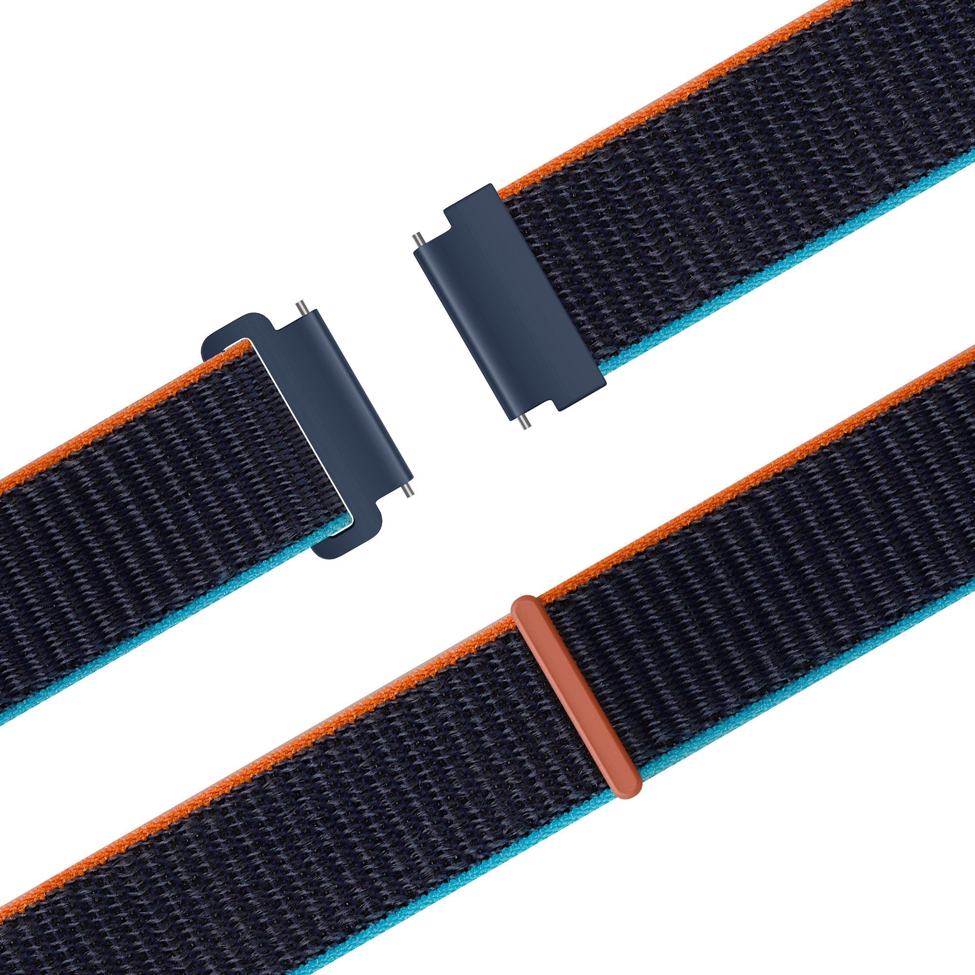 Bandz Amazfit Bip U (Pro) nylon band 'Easy fit' (donkerblauw mix)