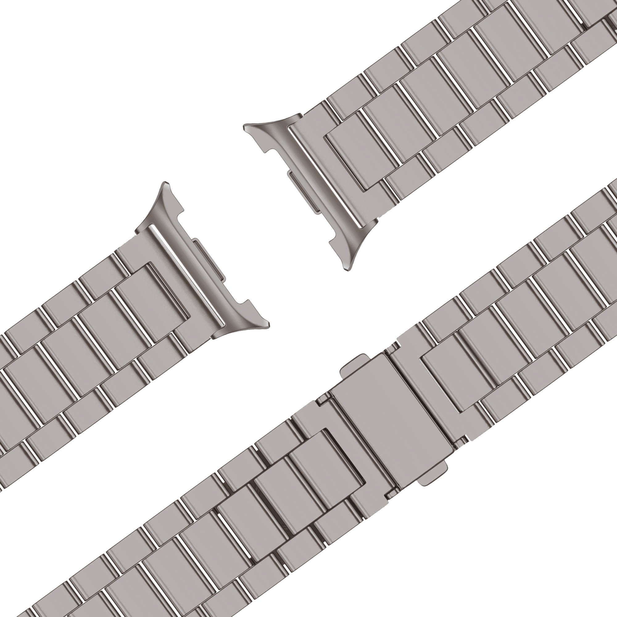 Bandz Samsung Galaxy Watch 9 - 40mm stalen band 'Classic' (titanium)