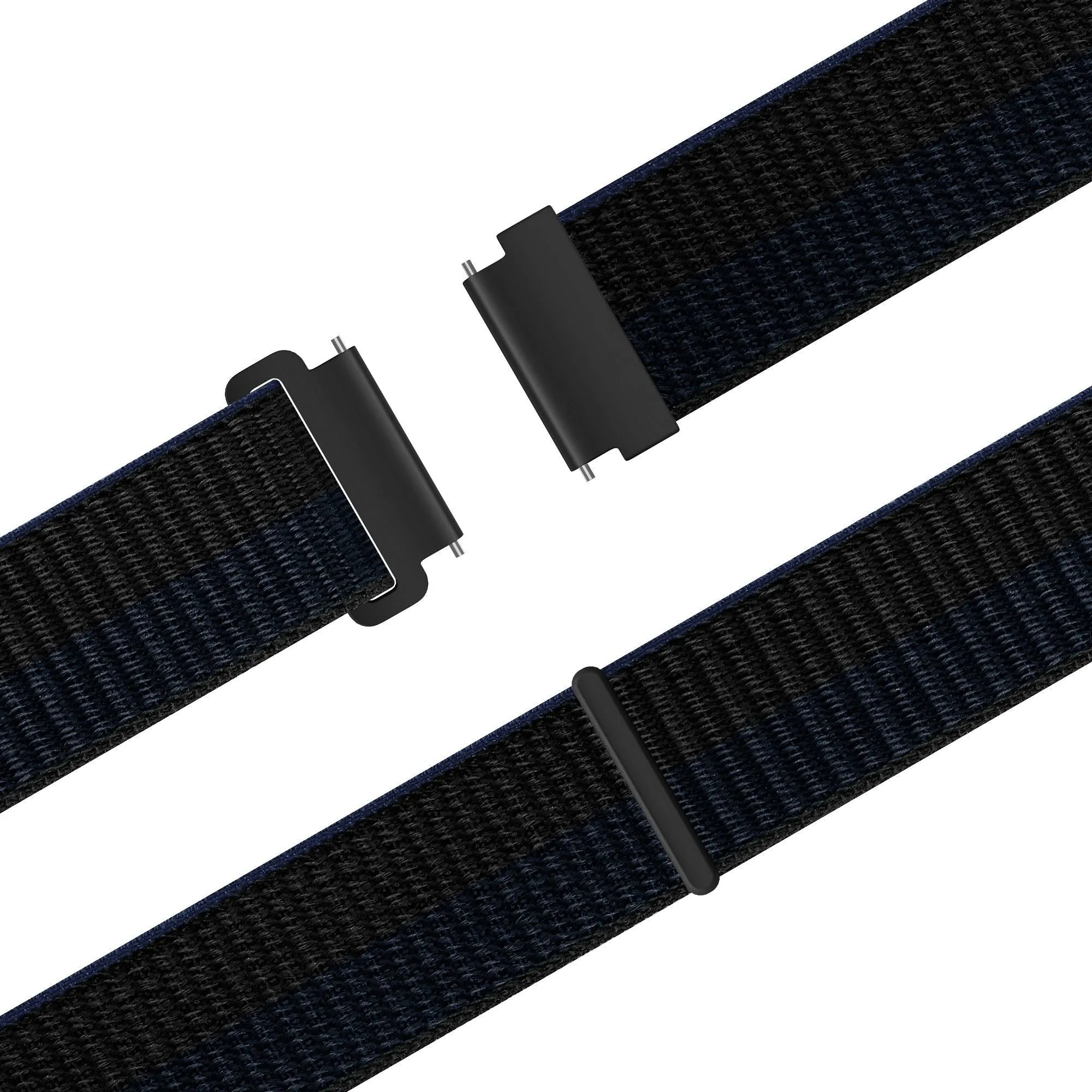 Bandz Suunto Race (S) nylon band 'Easy fit' (zwart/blauw)