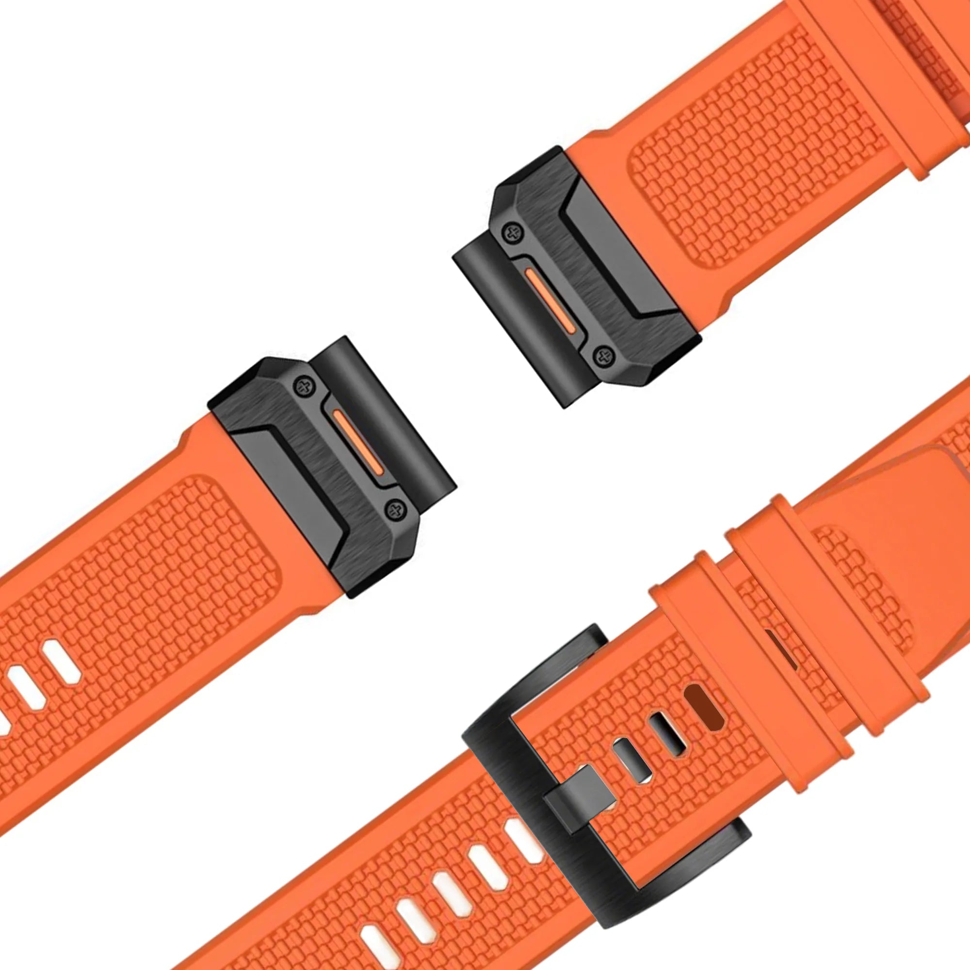 Bandz Garmin Fenix E siliconen band 'Explorer' (oranje)
