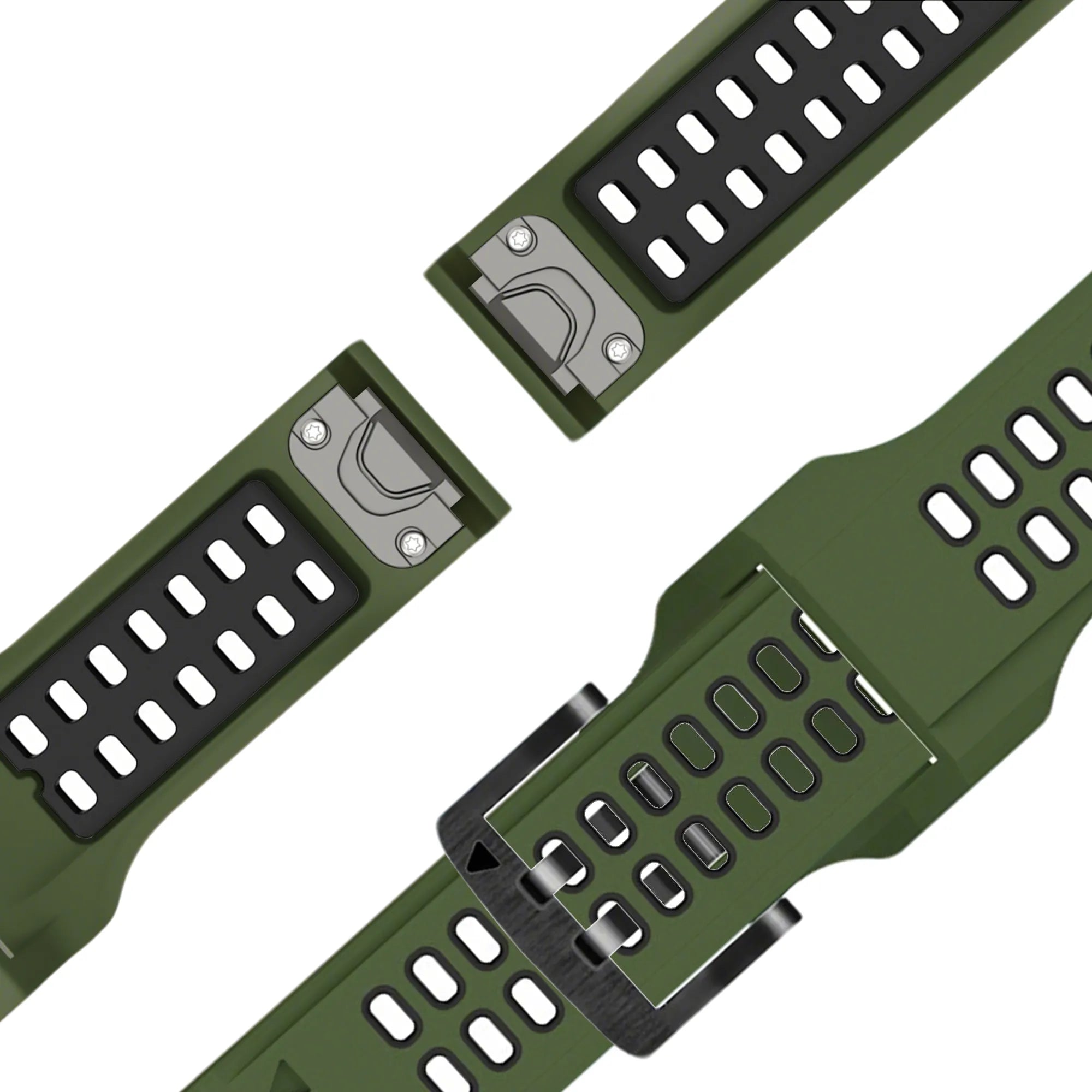 Bandz Garmin D2 Mach 2 - 51mm dual sport gesp band (groen/zwart)