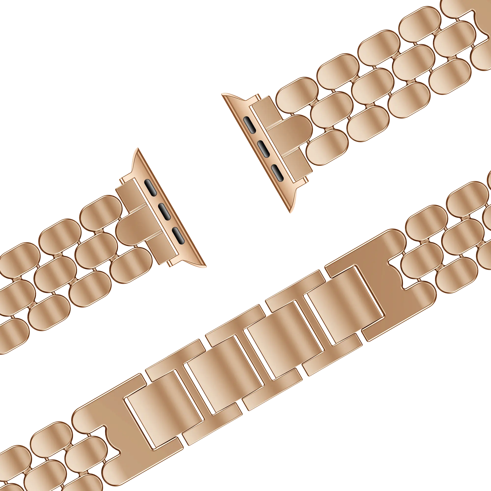 Bandz Apple Watch stalen band 'Oval' (roségoud)