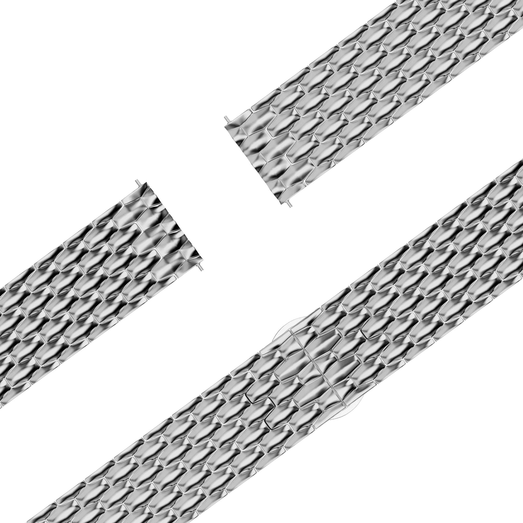 Bandz Garmin Forerunner 170 stalen band 'Dragon' (zilver)
