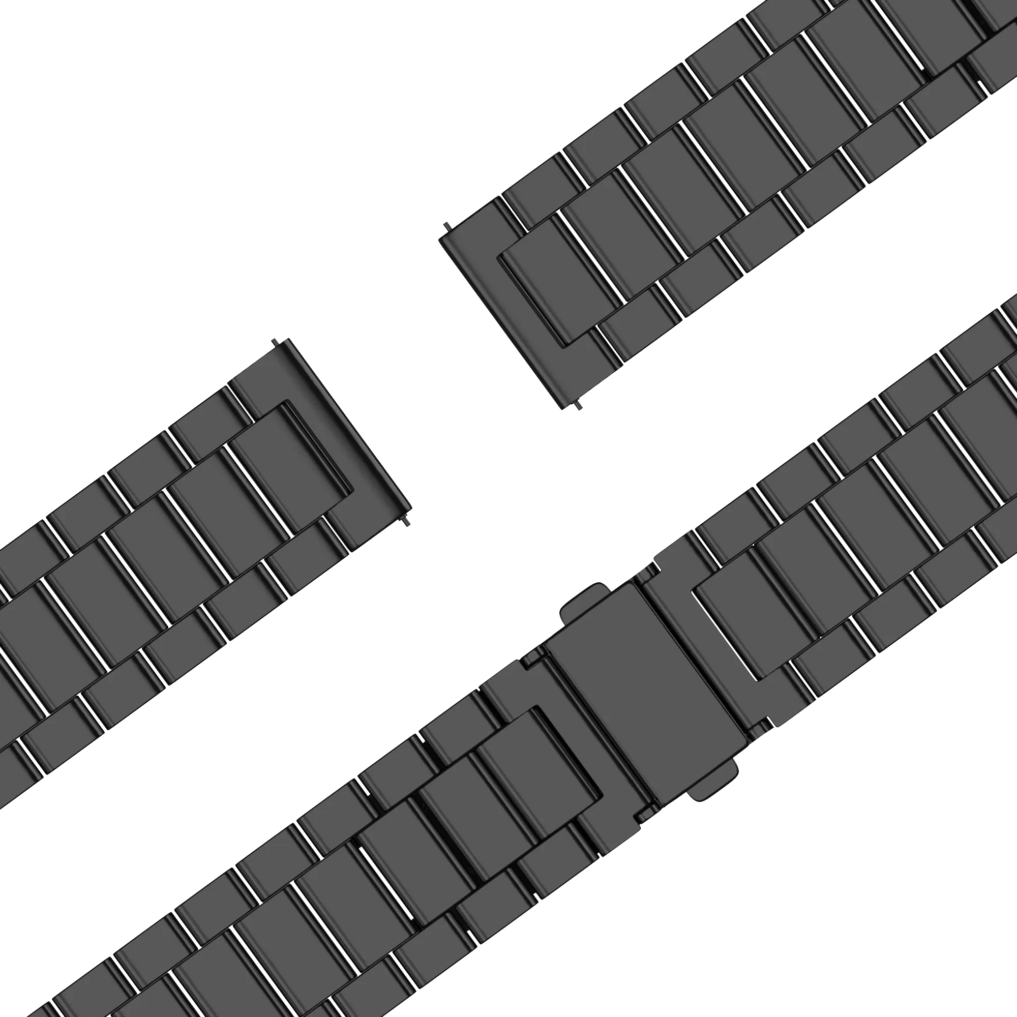 Bandz Garmin Forerunner 170 stalen band 'Classic' (zwart)