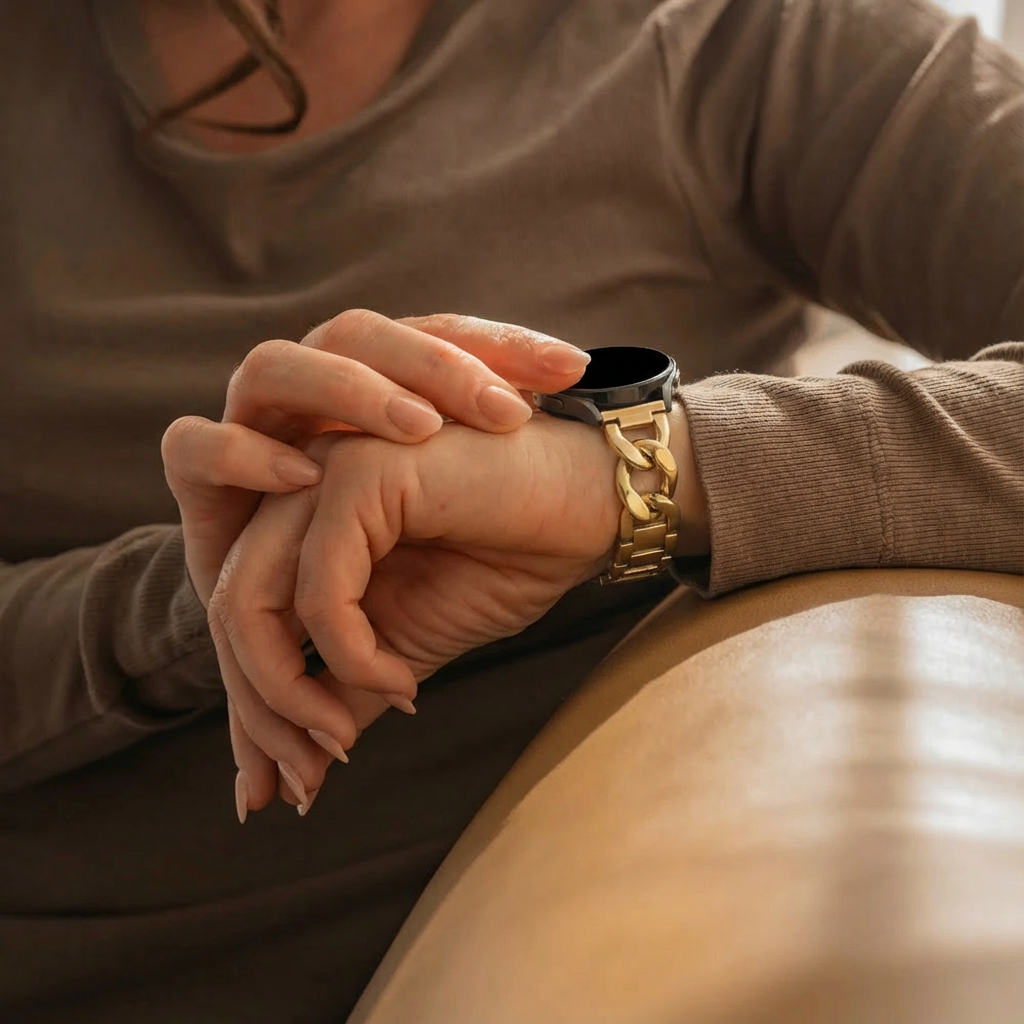 Samsung Galaxy Watch 42mm steel chain band (goud)
