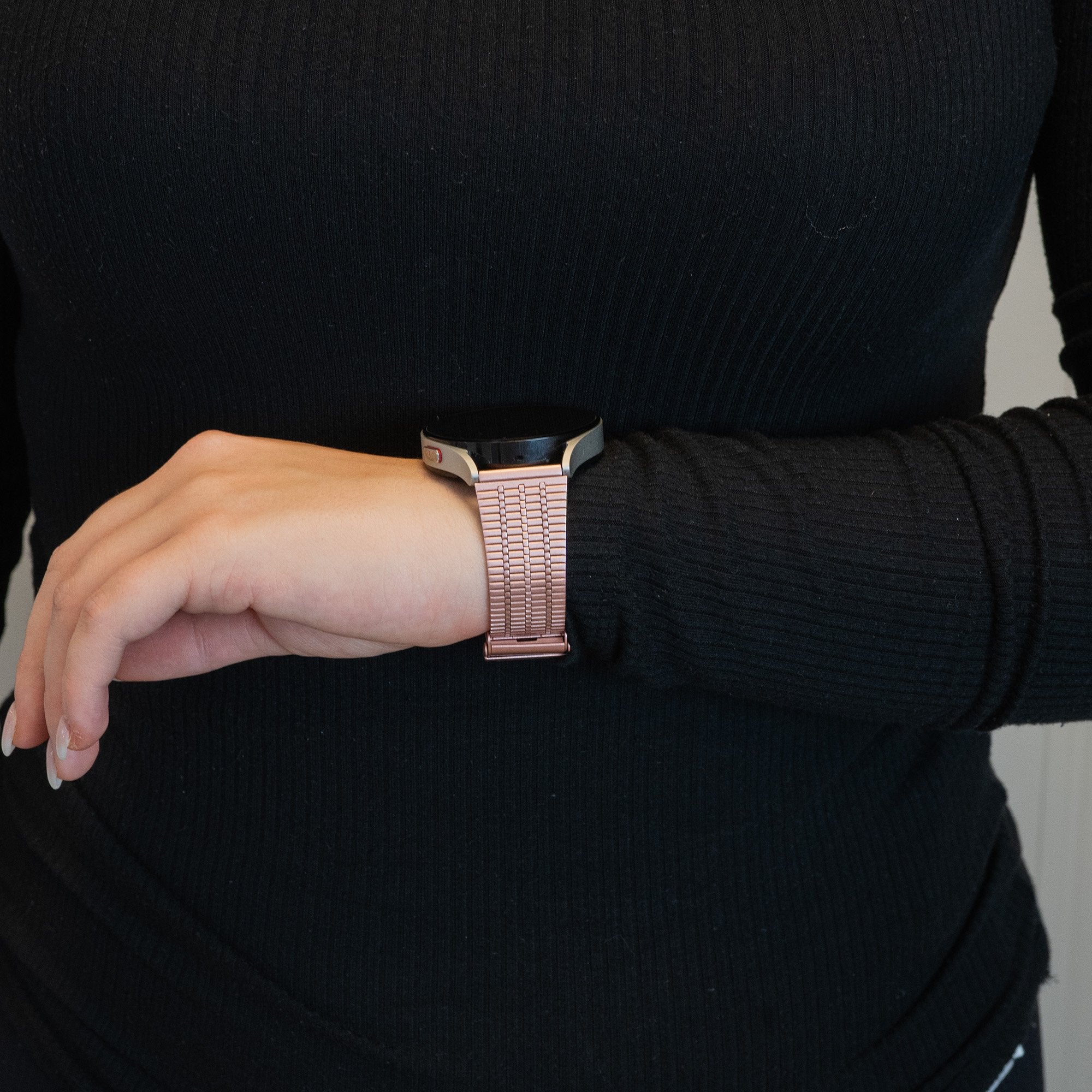 Bandz Garmin Venu 2 Plus verstelbare stalen band (roze)