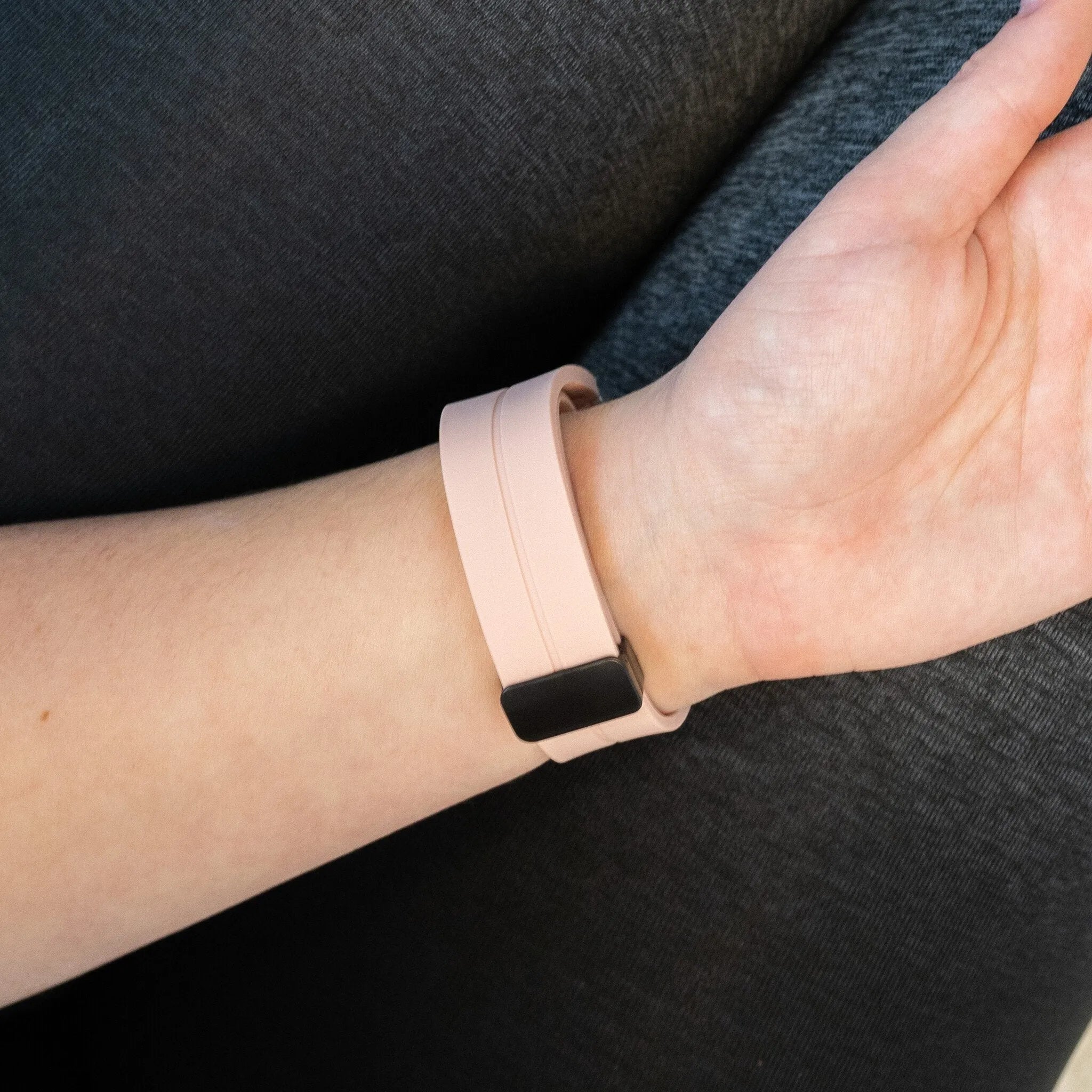 D-Buckle Silicone Strap, pink, lifestyle photo