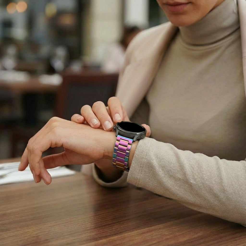 Bandz Garmin Venu 3s stalen band 'Classic' (parelmoer)