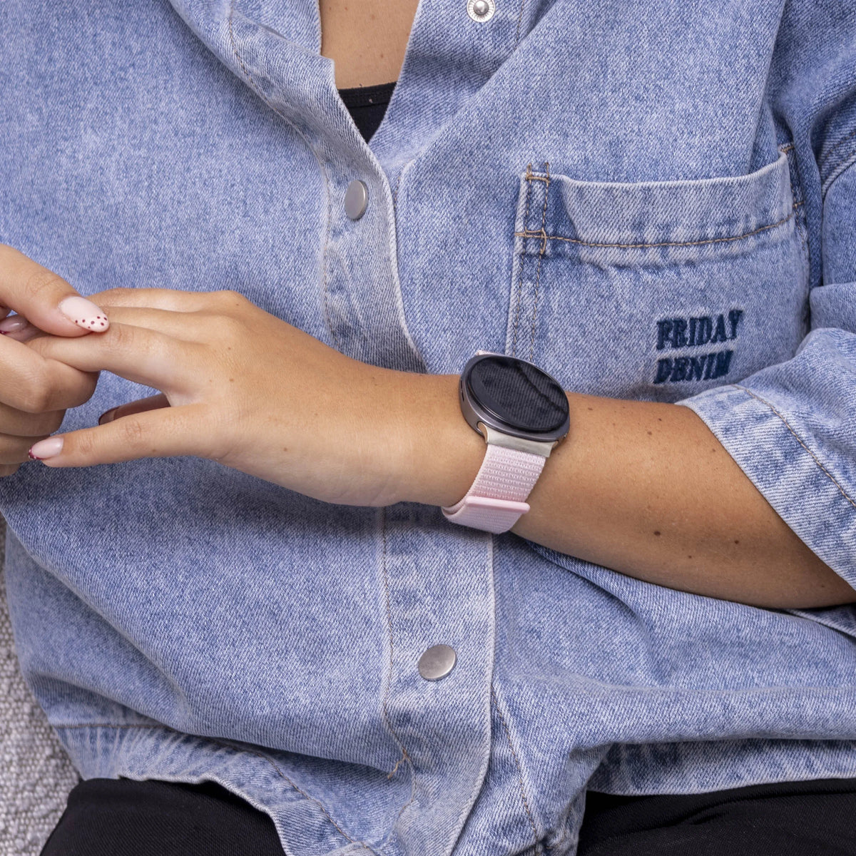 Nylon Strap, light pink, lifestyle photo