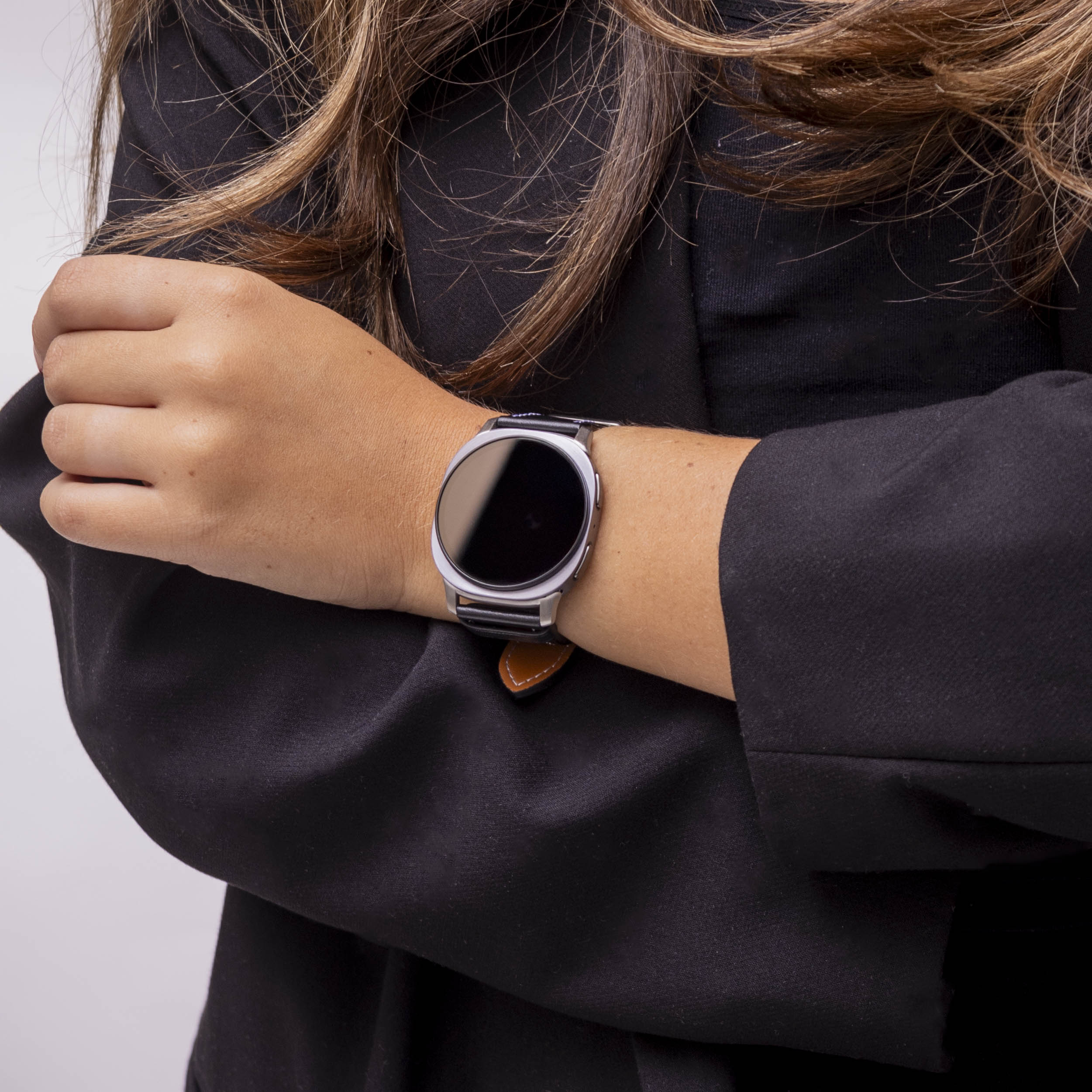 Samsung Galaxy Watch 8 Classic classic leren bandje (zwart)