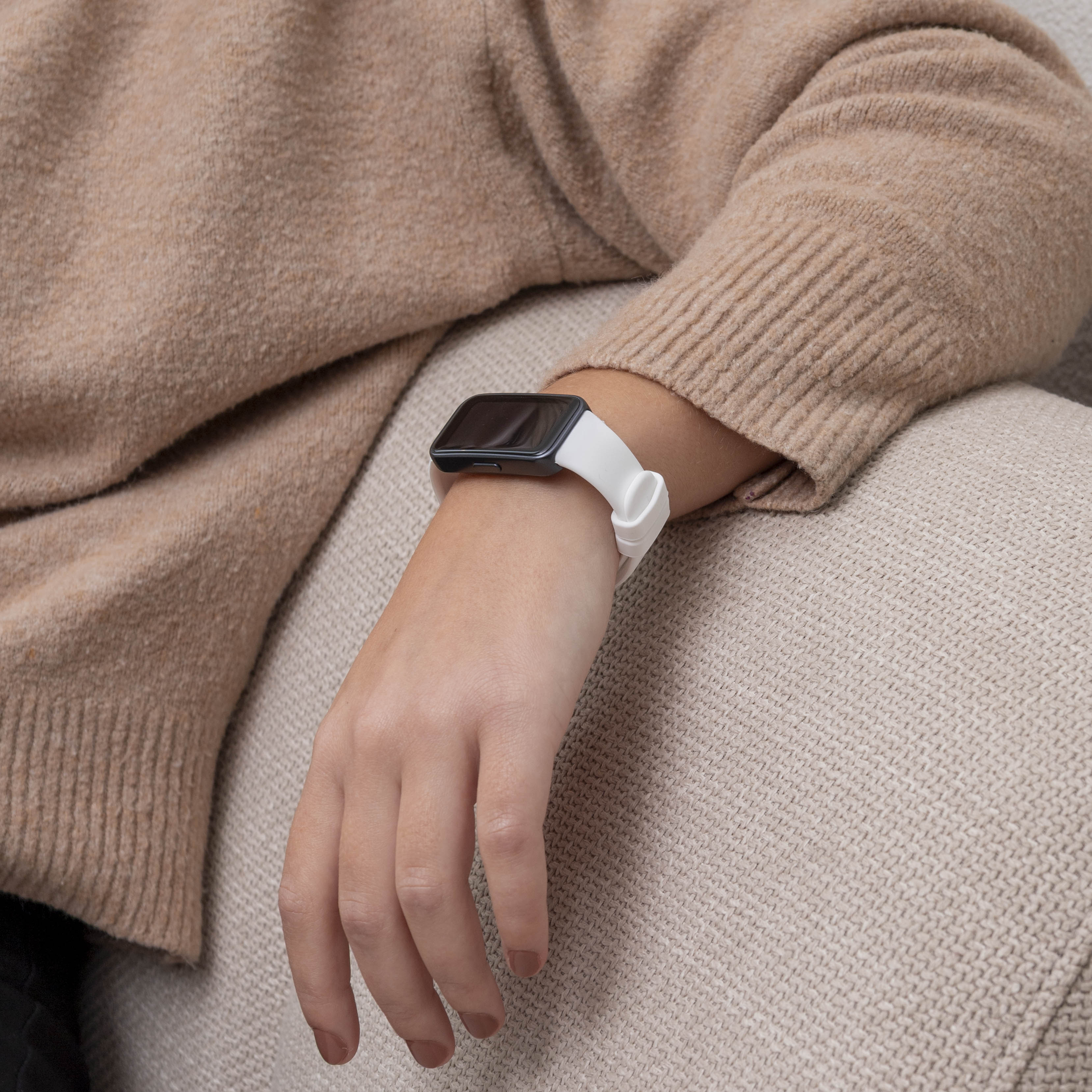 Huawei Band 8 classic siliconen bandje (wit)