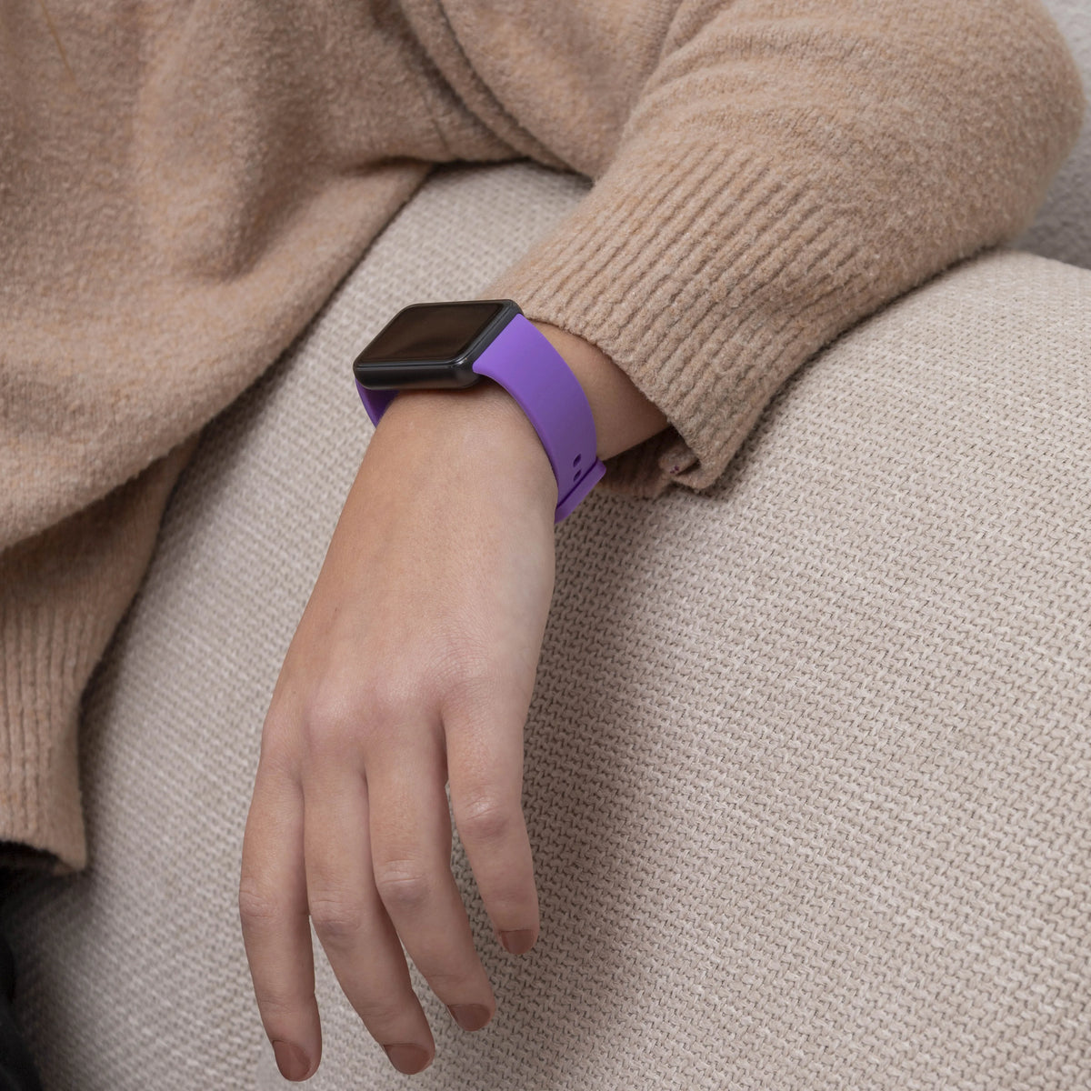 Silicone Strap, lilac, lifestyle photo