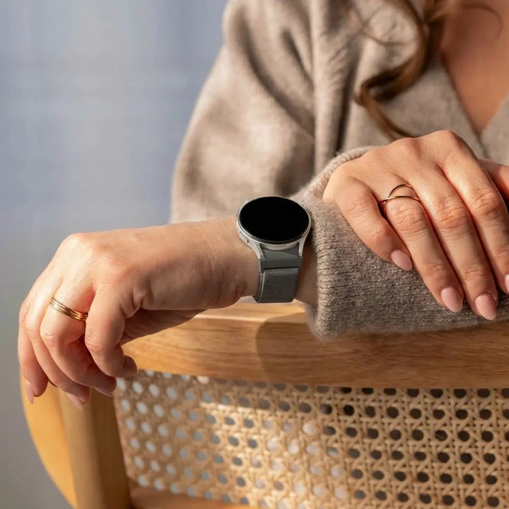 Bandz Samsung Galaxy Watch 6 - 40mm elastische band 'Easy fit' (grijs)