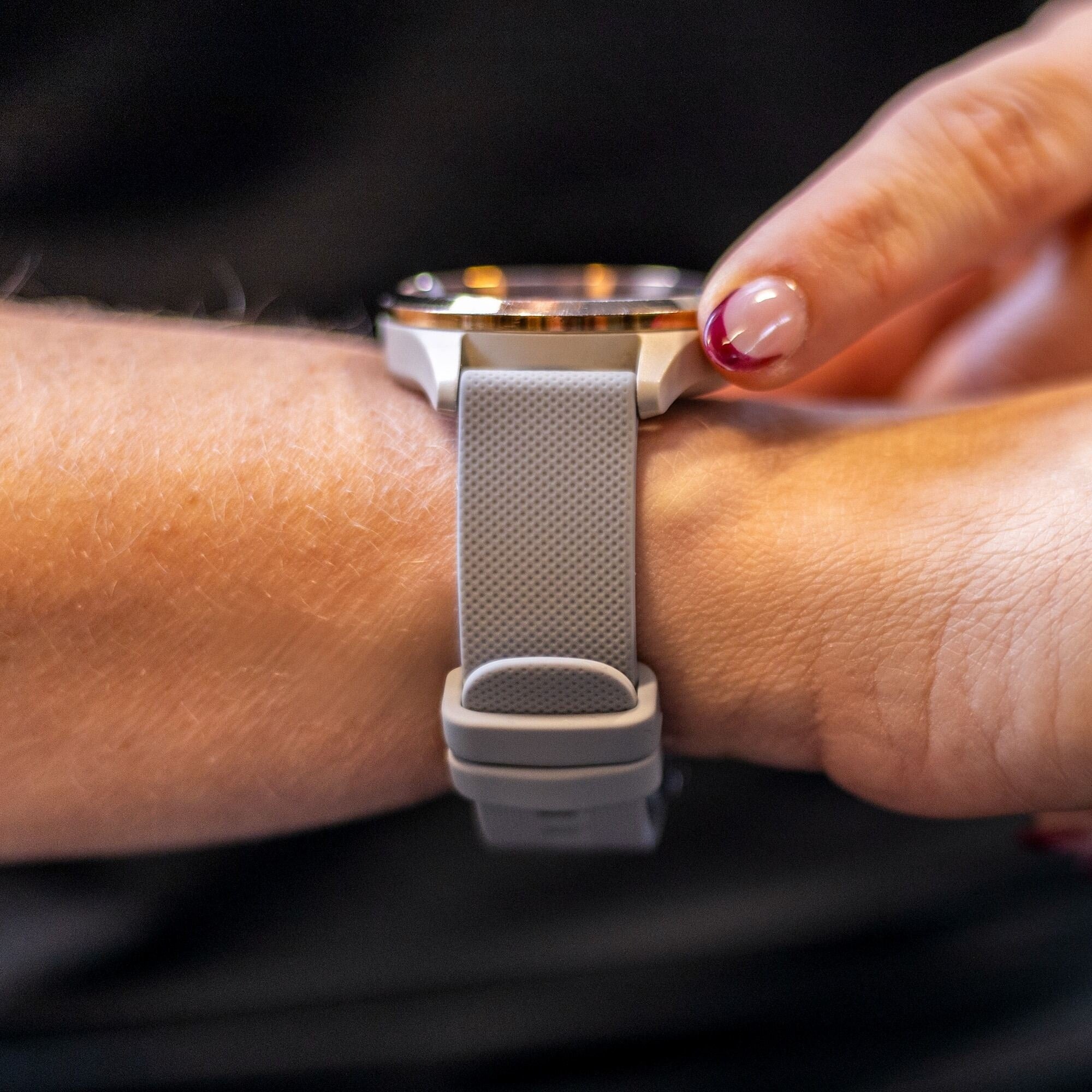 Siliconen horlogeband 18mm universeel (grijs)
