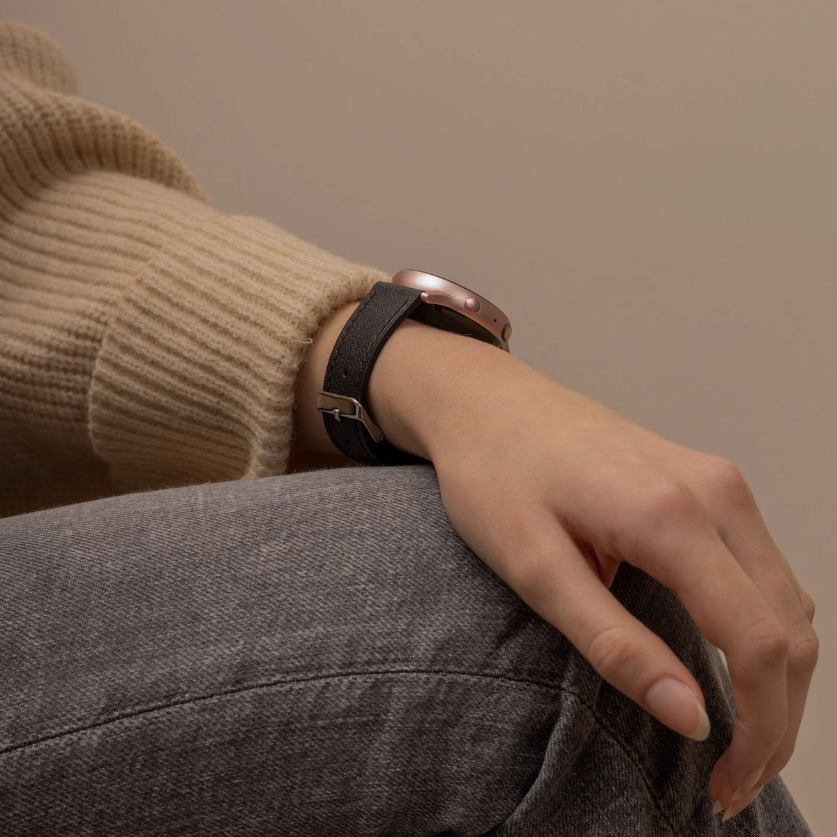 Modern Leather Strap, black, lifestyle photo