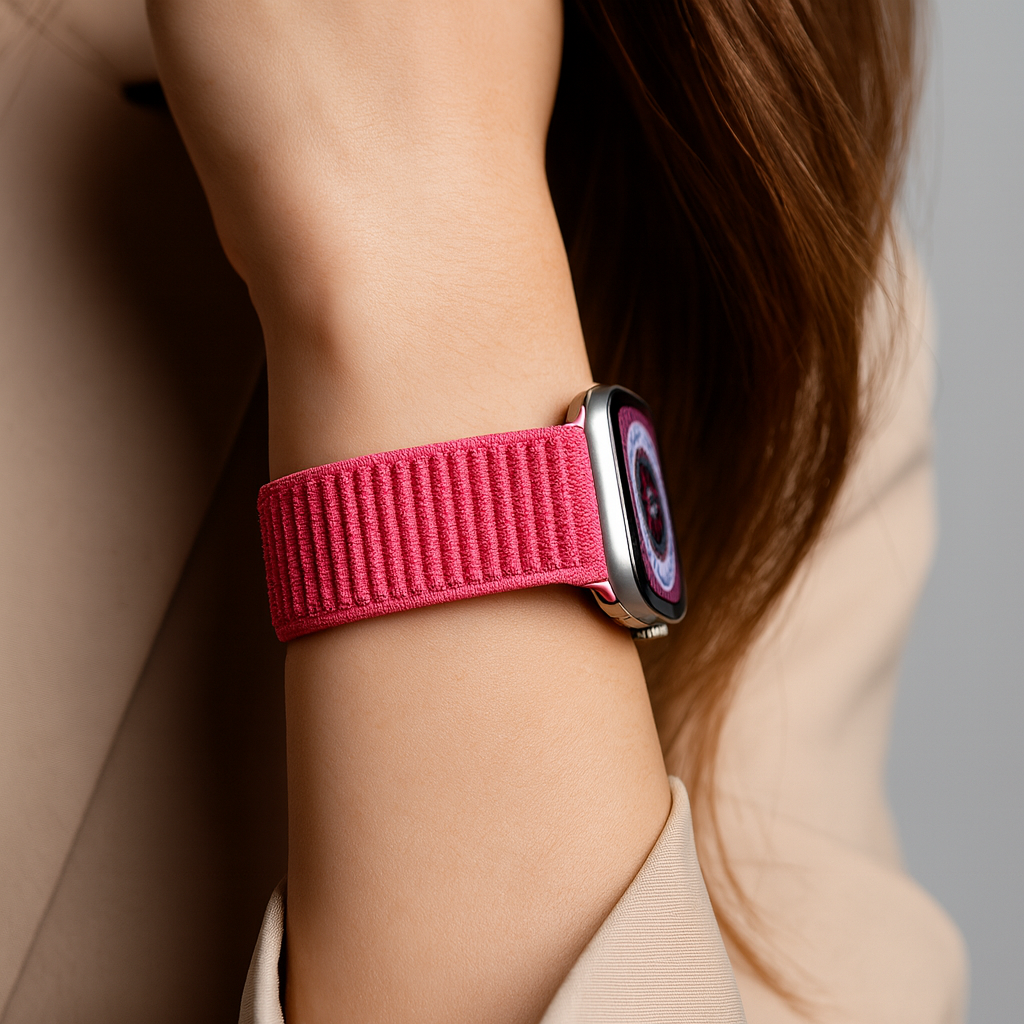 Apple Watch Ultra wave nylon bandje (watermeloen)