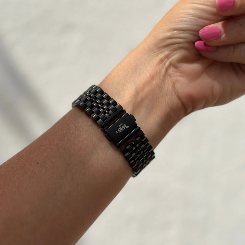 xoxo Wildhearts Apple Watch stalen bandje (zwart)