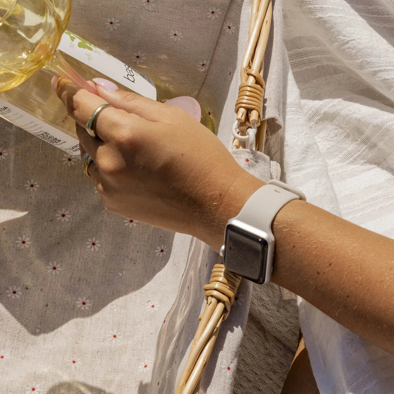 xoxo Wildhearts Apple Watch siliconen bandje (sterrenlicht)