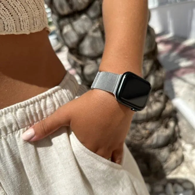 xoxo Wildhearts Apple Watch Milanese band (zilver)
