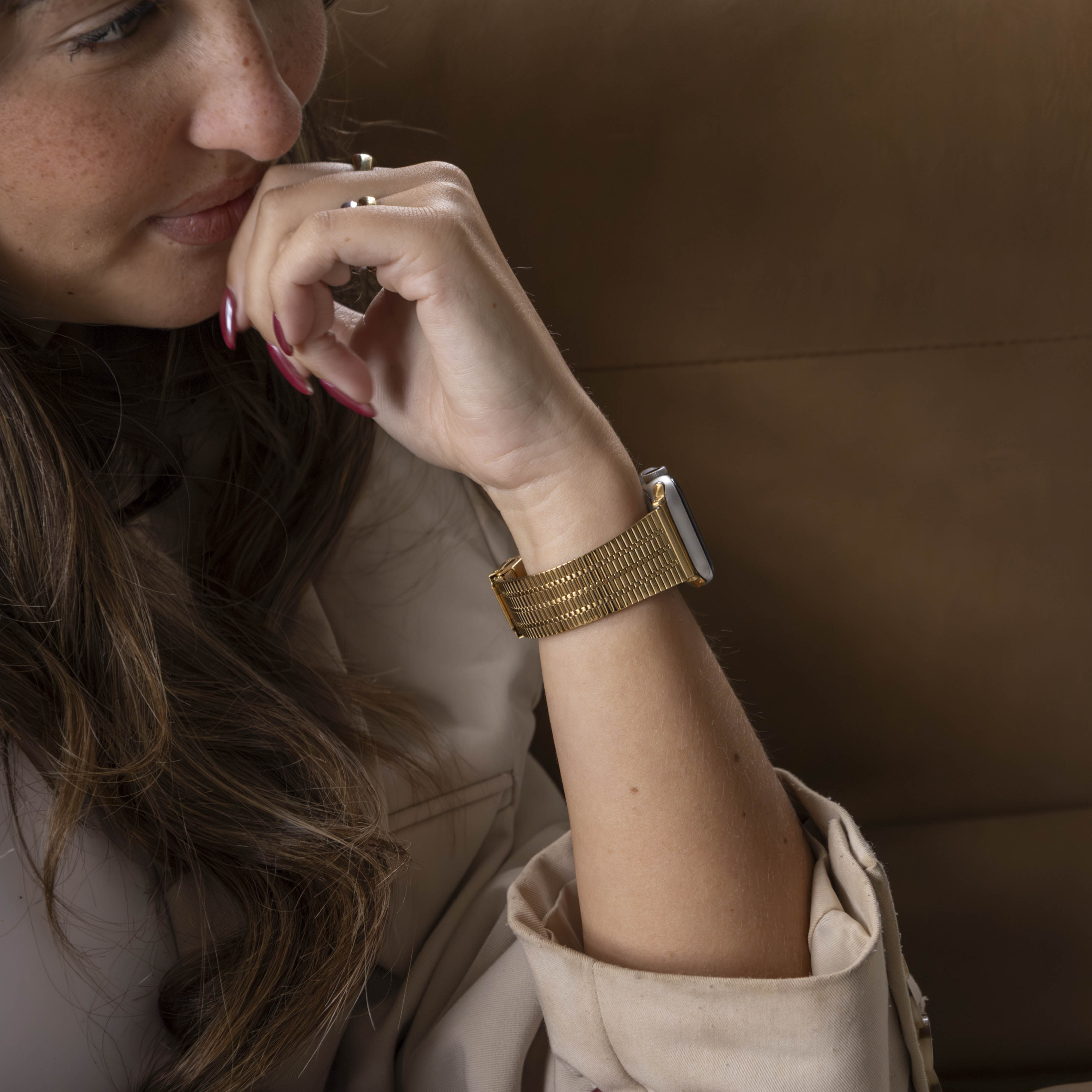 Apple Watch Ultra roestvrij stalen band (goud)
