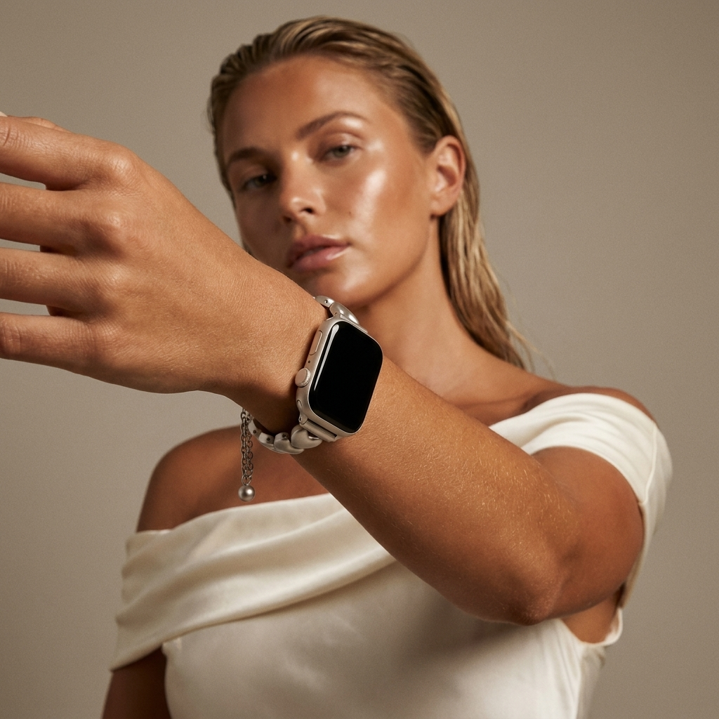 xoxo Wildhearts Apple Watch stalen bandje 'hearts' (sterrenlicht)