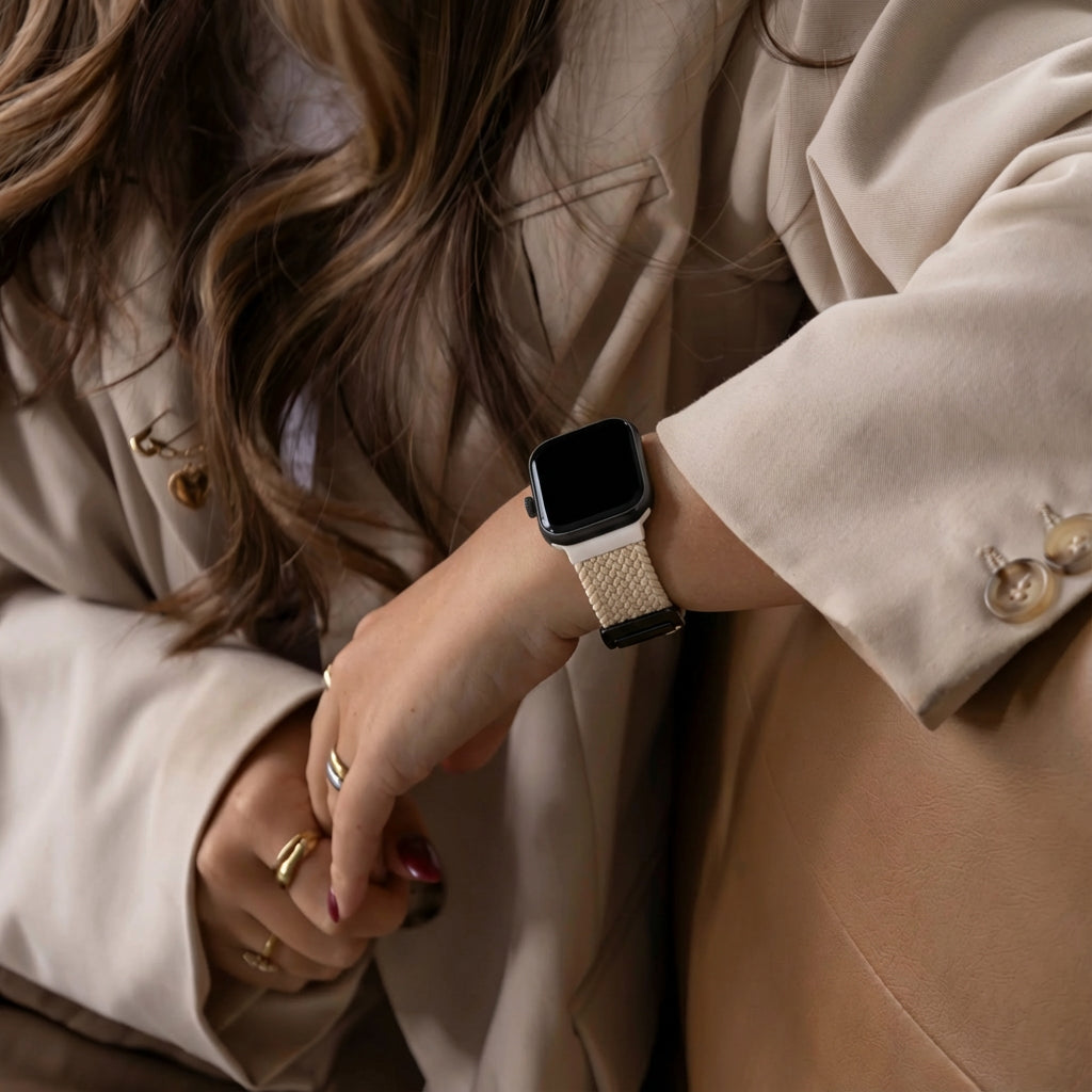 Xiaomi Smart Band 9 Pro geweven bandje met D-buckle (sterrenlicht)