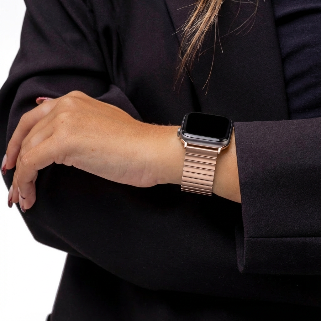 Apple Watch Ultra stalen rekband (rosé goud)
