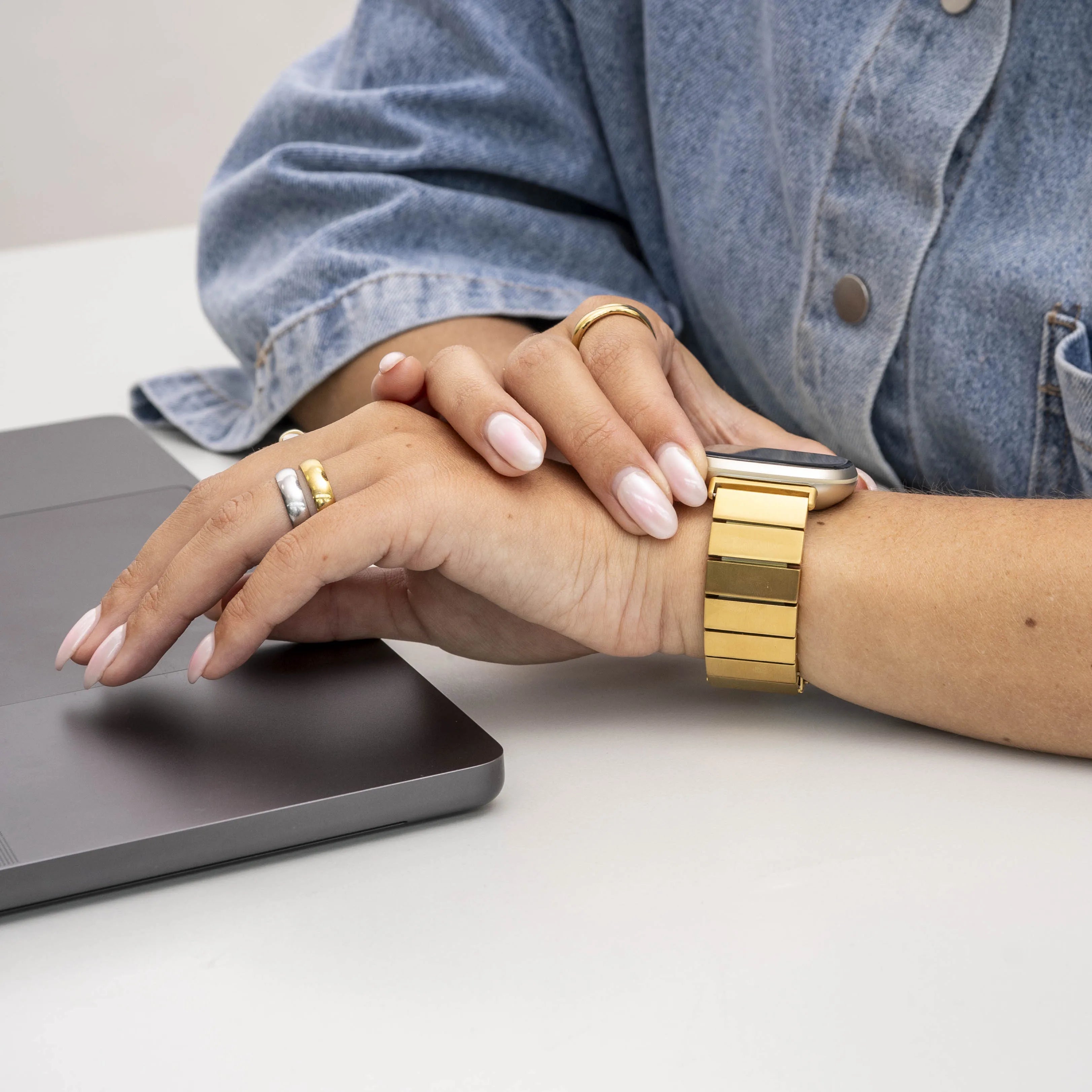 Fitbit Versa 3 metalen bandje (goud)
