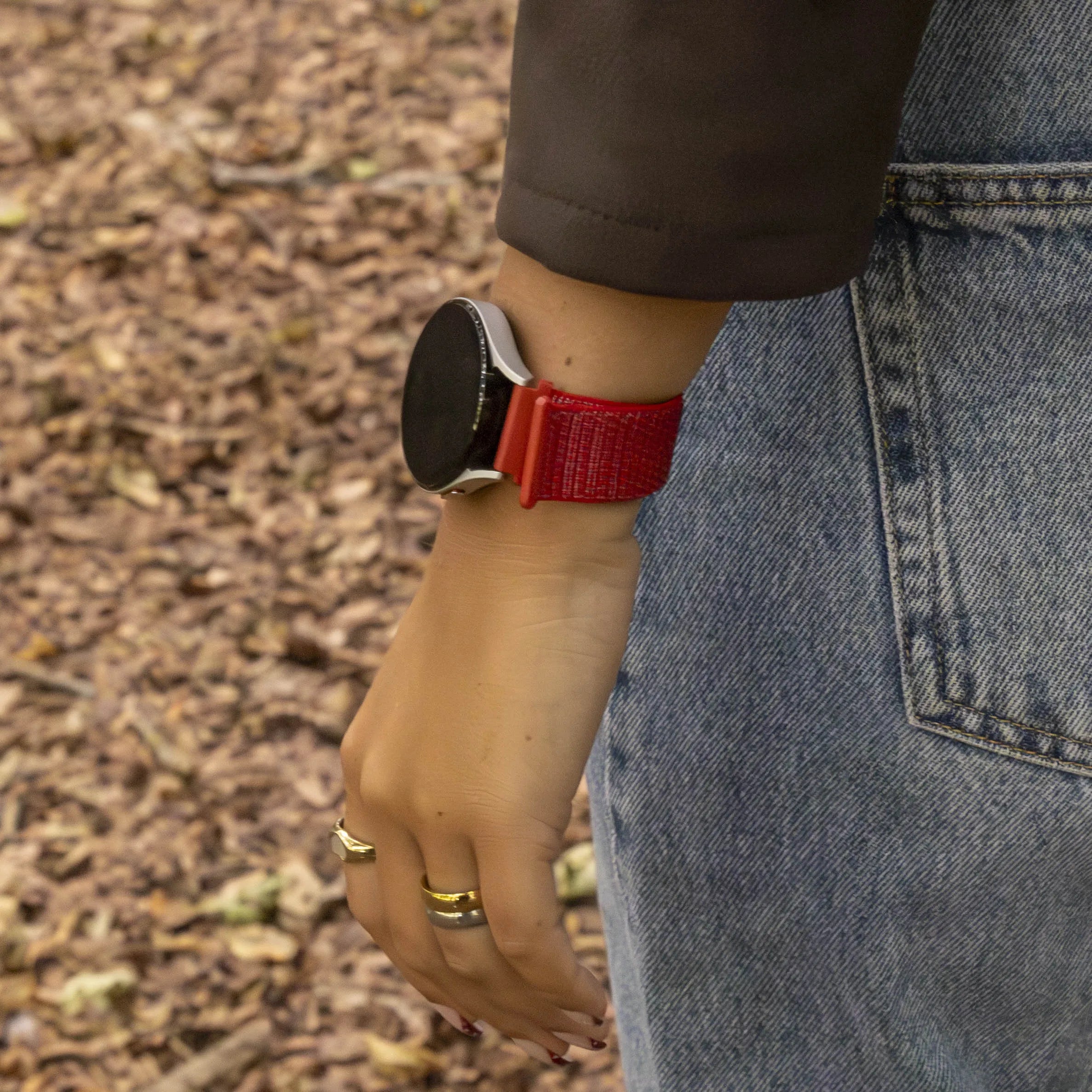 Polar Ignite 2 nylon band rood)