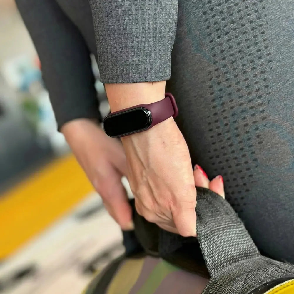 Xiaomi Mi Band 6 siliconen bandje (wijnrood)