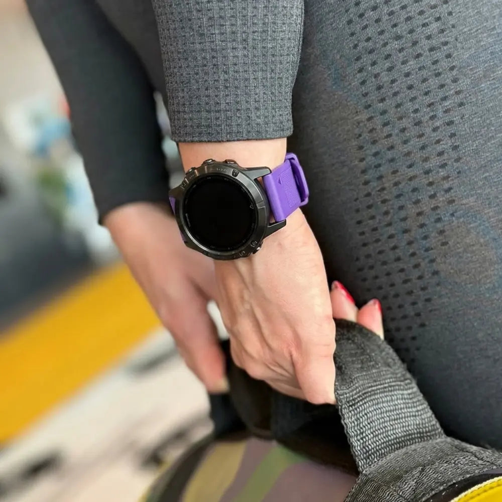 Garmin Fenix 5 / 6 siliconen bandje (paars)