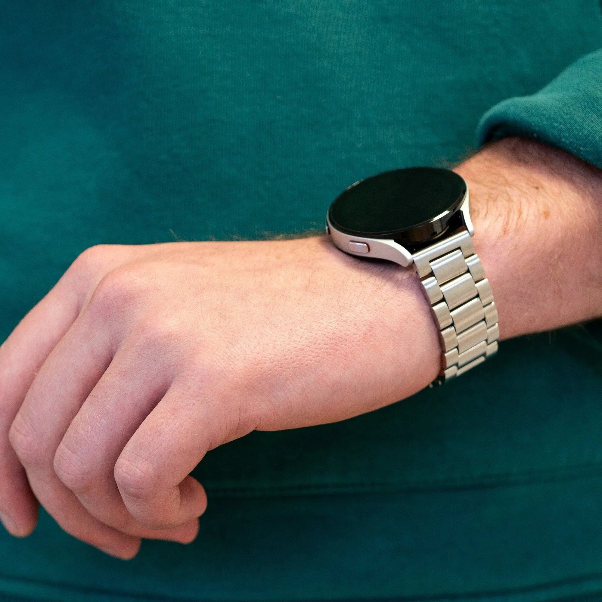 Bandz OnePlus Watch Lite stalen band 'Classic' (zilver)