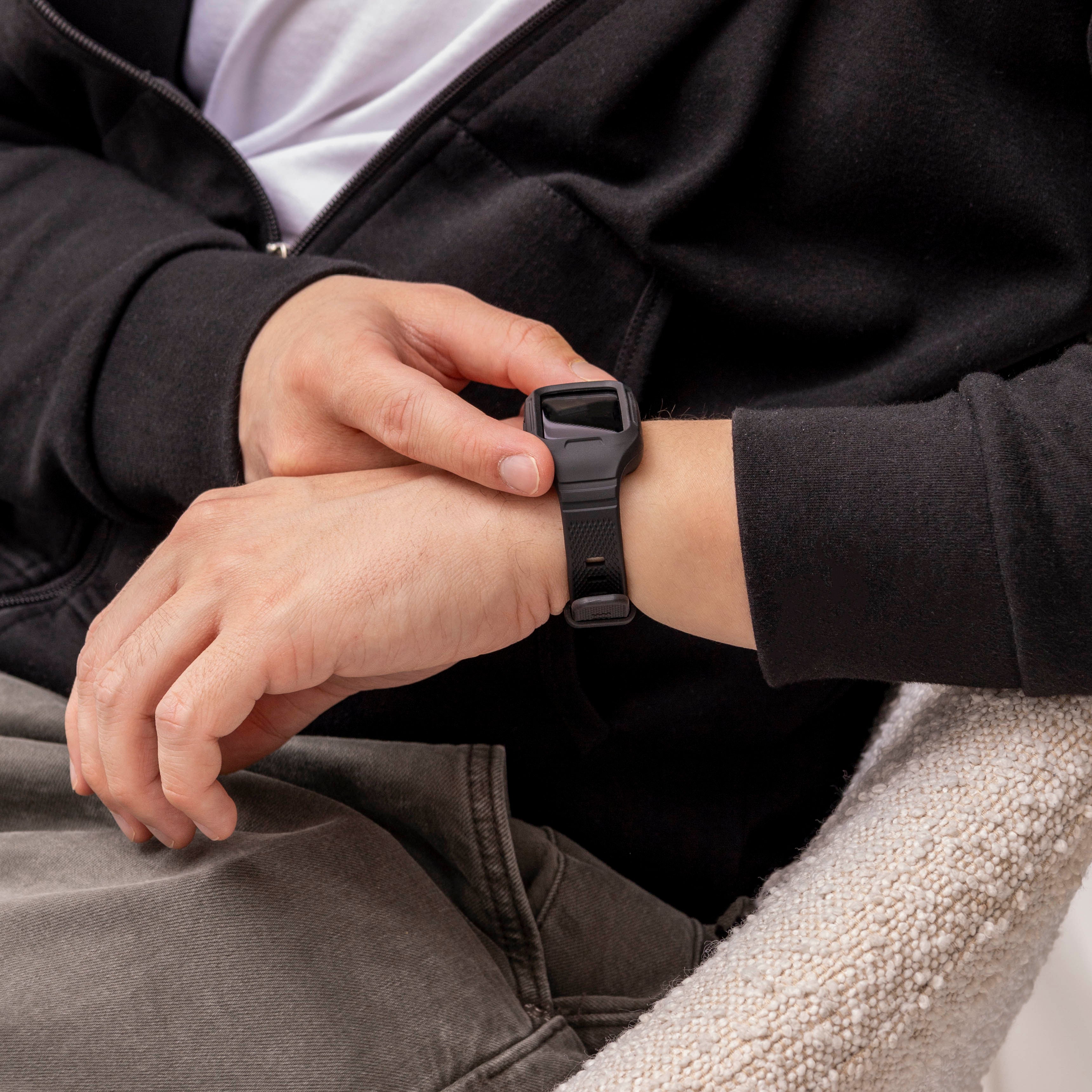 Huawei Band 9 TPU bandje met frame (zwart)