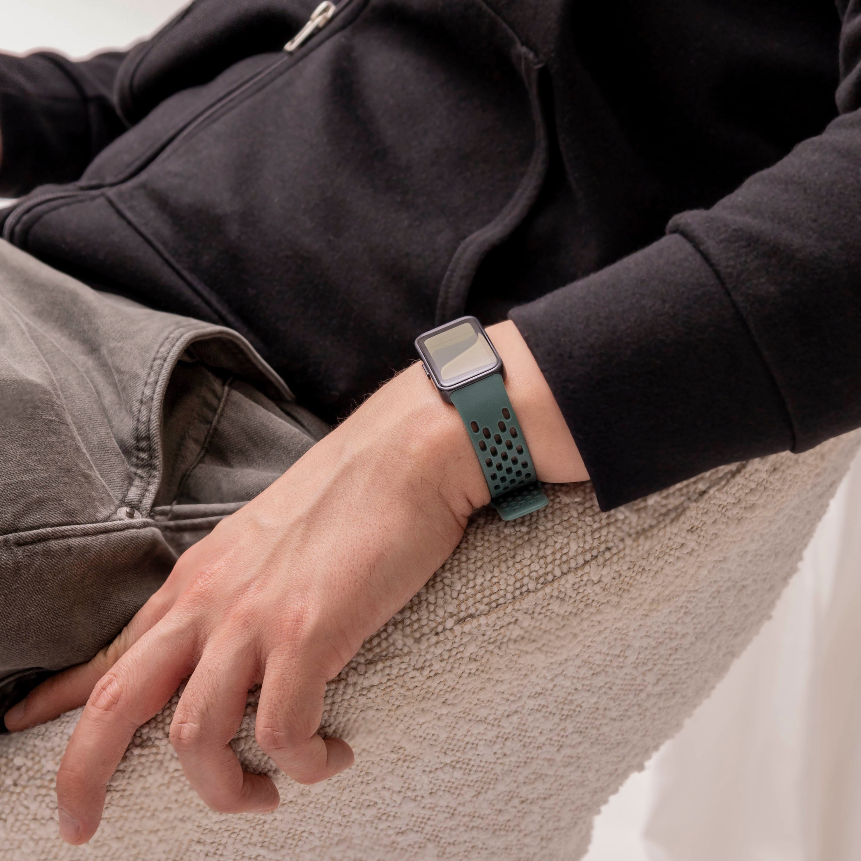 Huawei Band 8 siliconen air bandje (dennengroen)