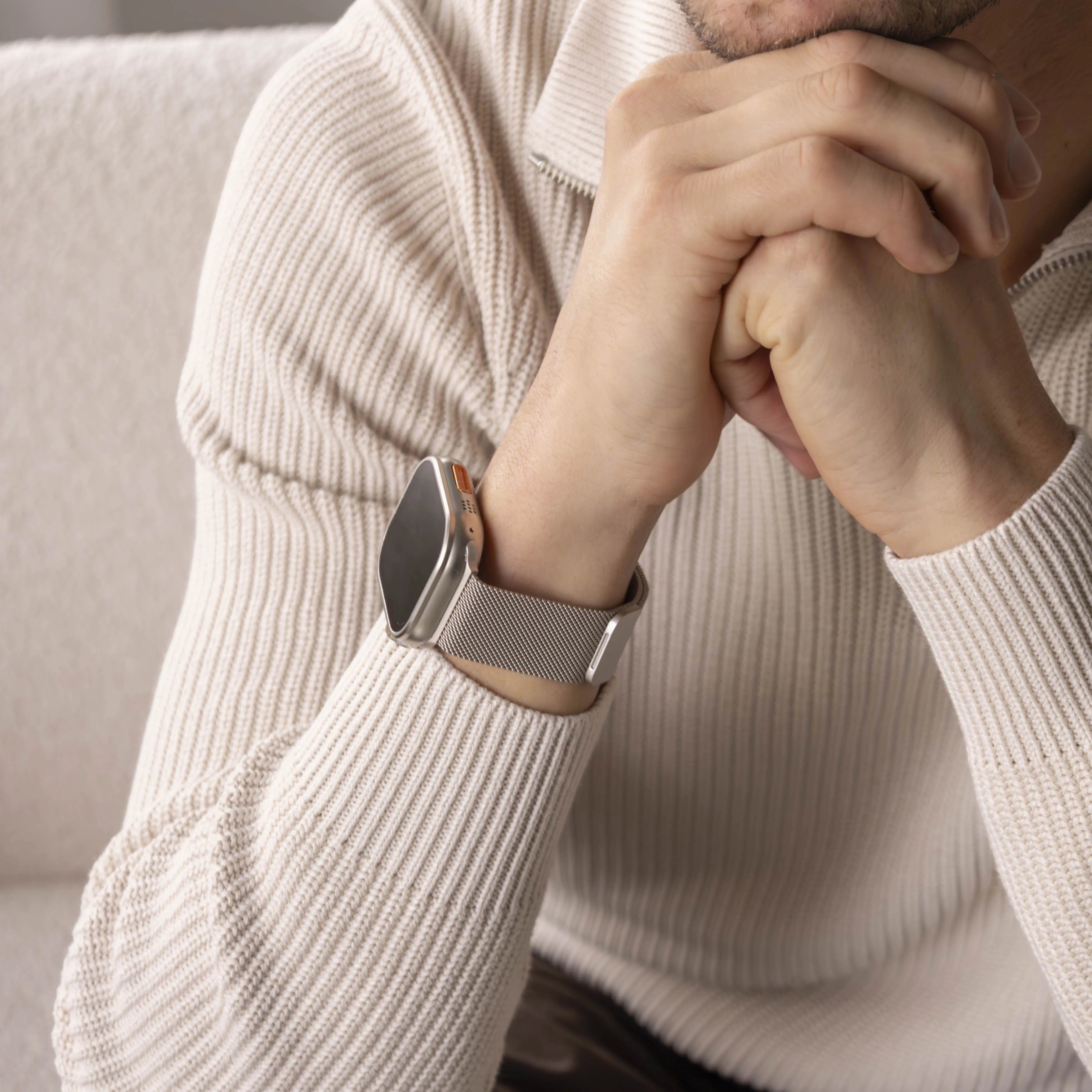 Apple Watch Milanees bandje (sterrenlicht)