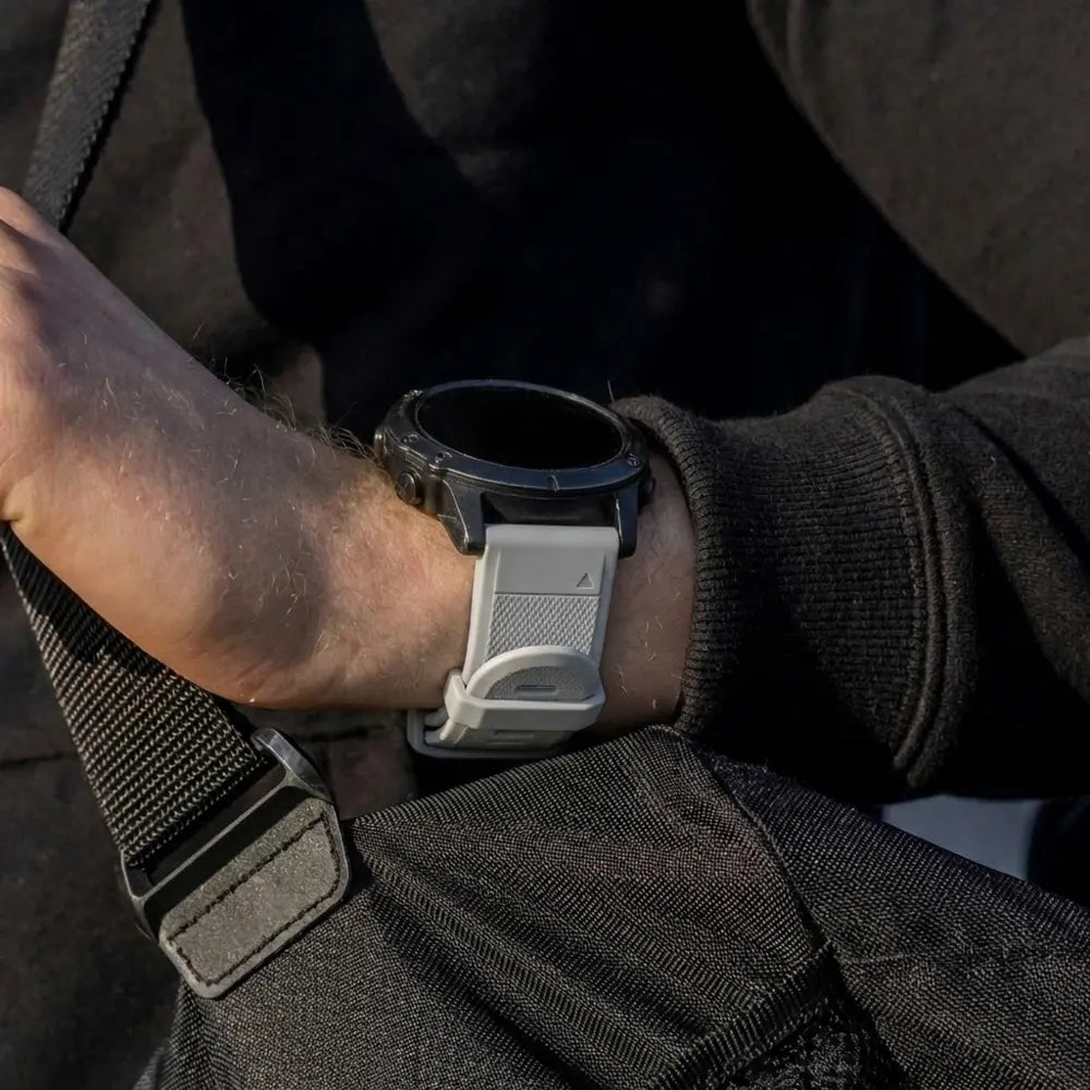 Garmin Fenix 5 / 6 siliconen bandje (grijs)