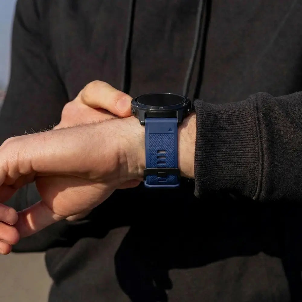 Garmin Fenix 7 siliconen bandje (donkerblauw)