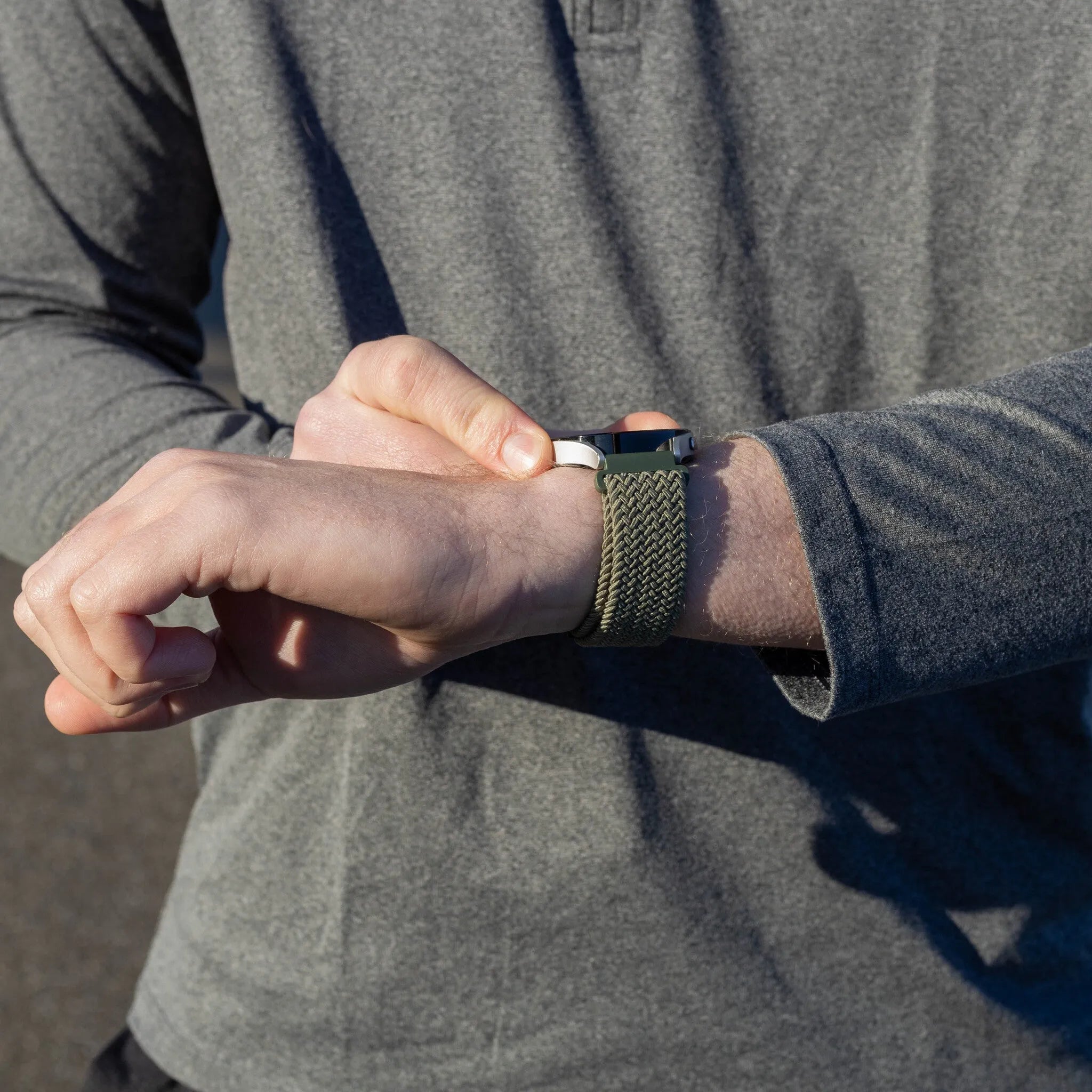 Suunto 9 Peak gevlochten band met P-buckle (groen)
