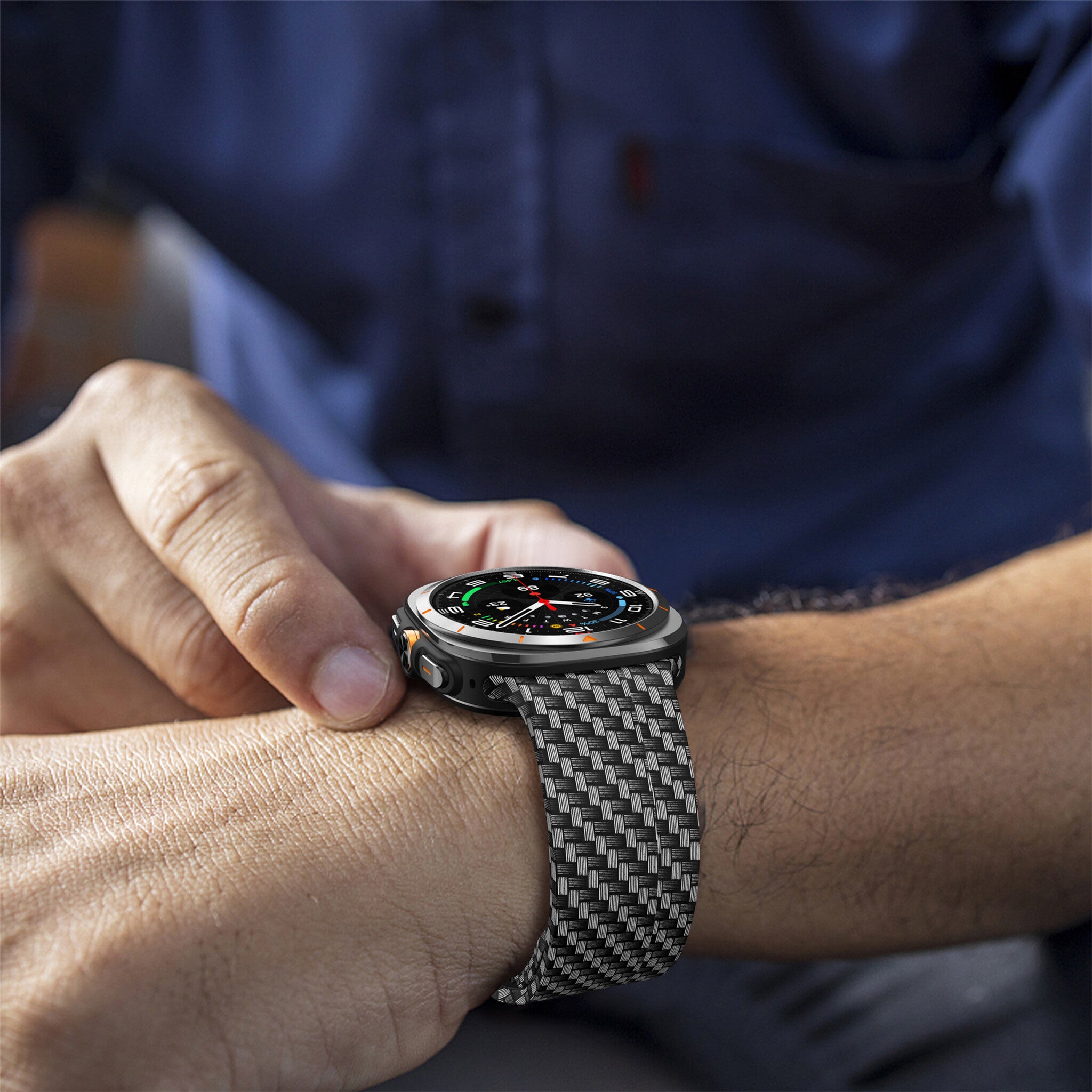 Carbon Fiber Samsung Galaxy Watch Ultra siliconen bandje