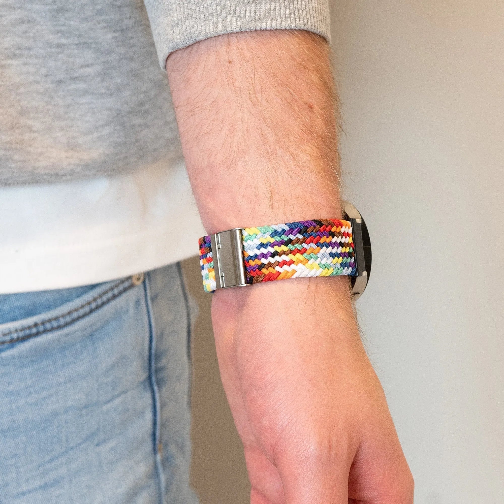 Bandz Coros Pace 2 Woven Nylon Strap (Rainbow)