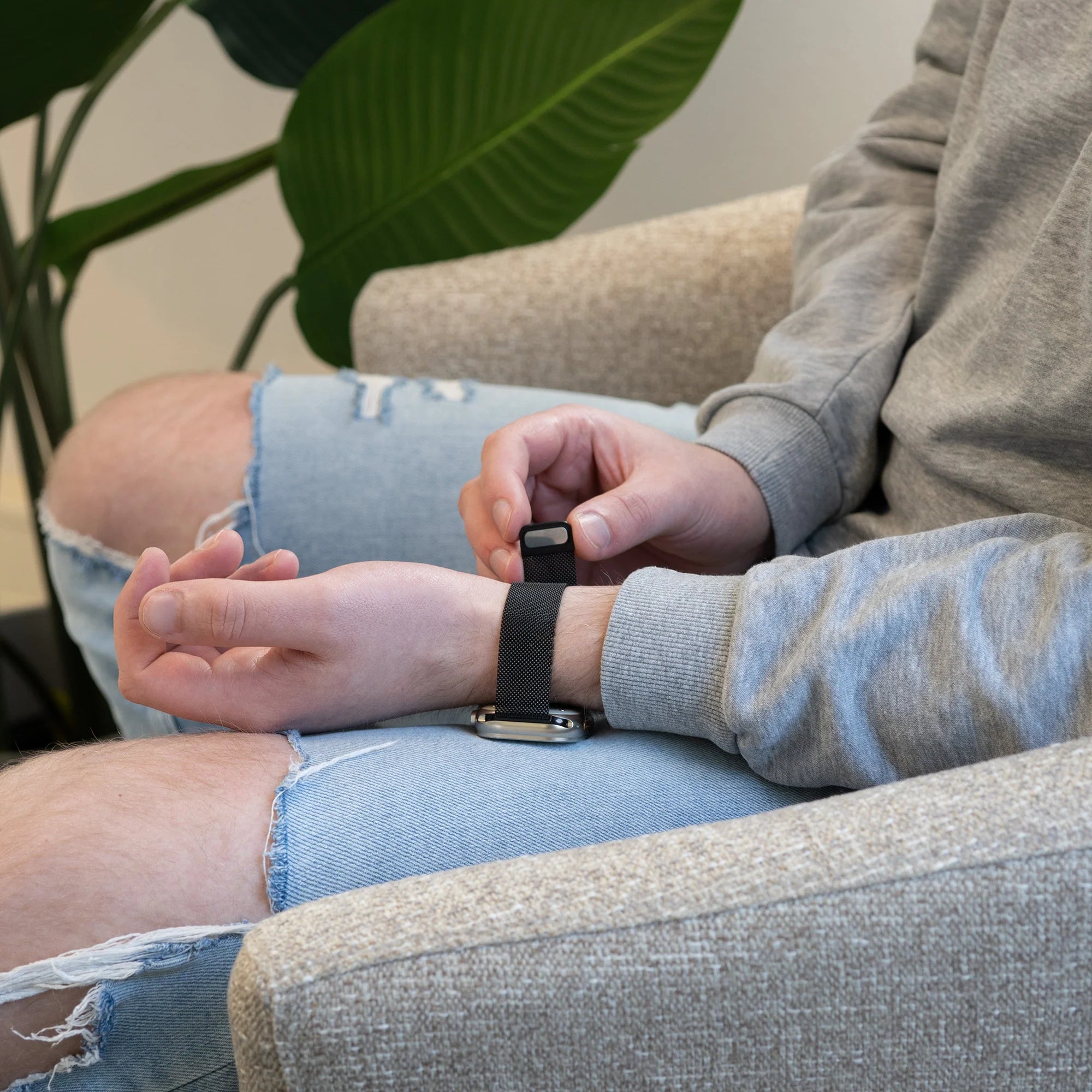 Apple Watch Ultra Milanees bandje (zwart)