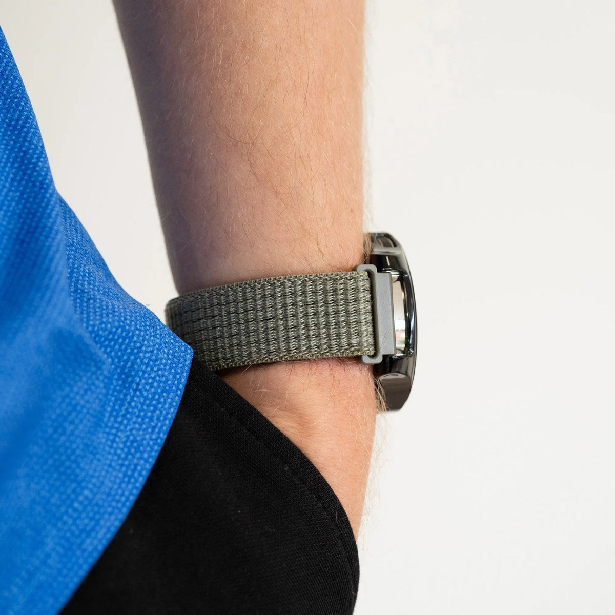 Nylon Strap, grey-green, lifestyle photo