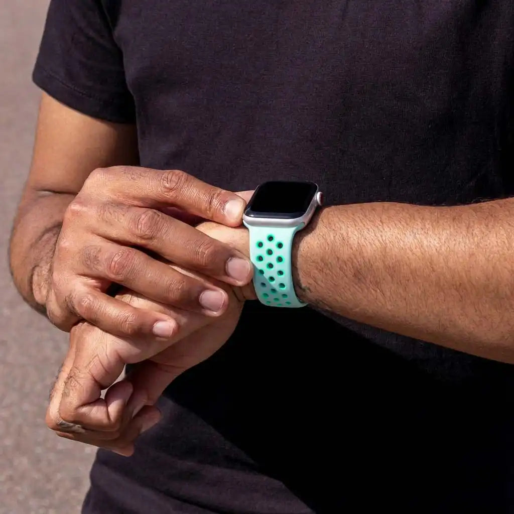 Apple Watch sport bandje (turquoise)