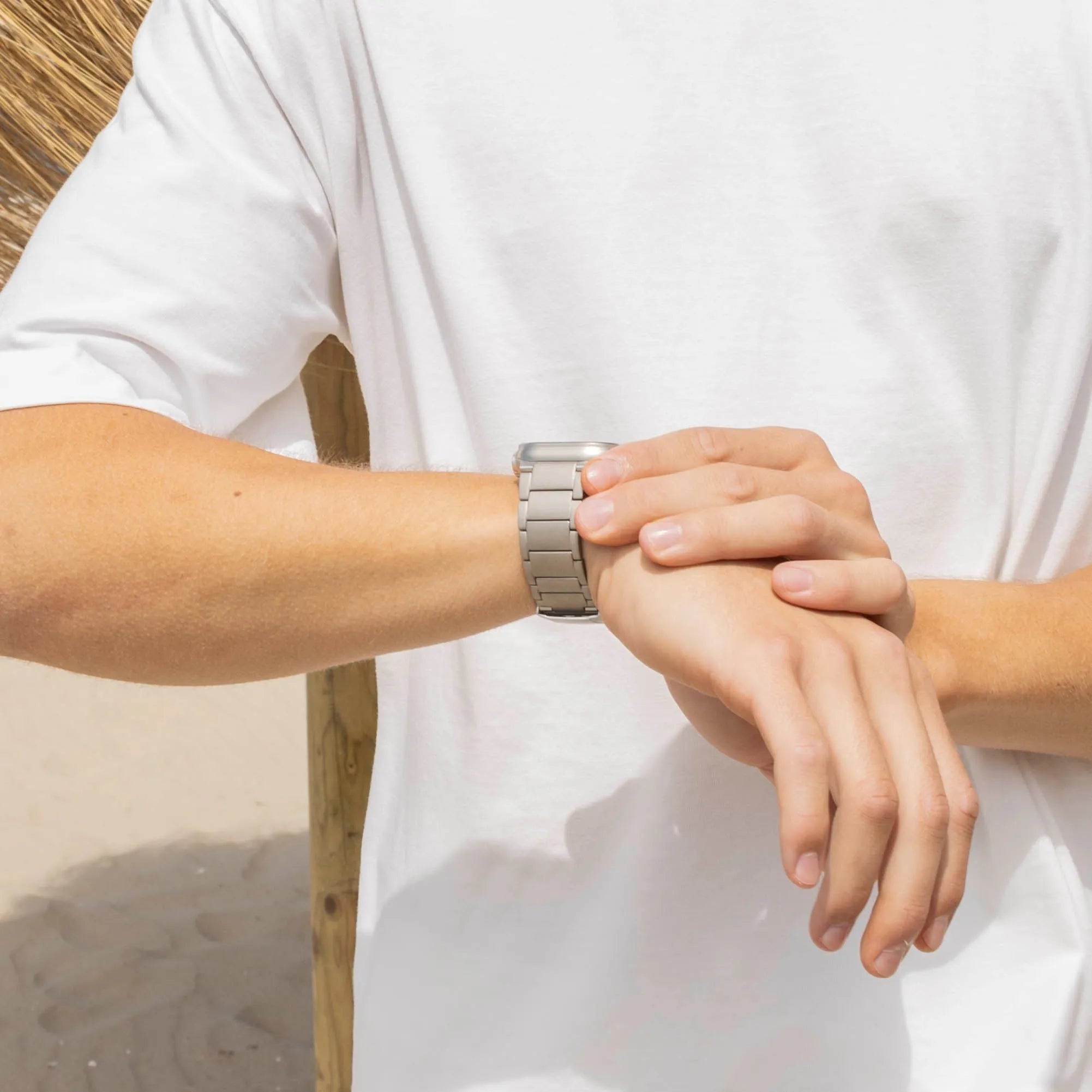 Apple Watch Titanium bandje (zilver)