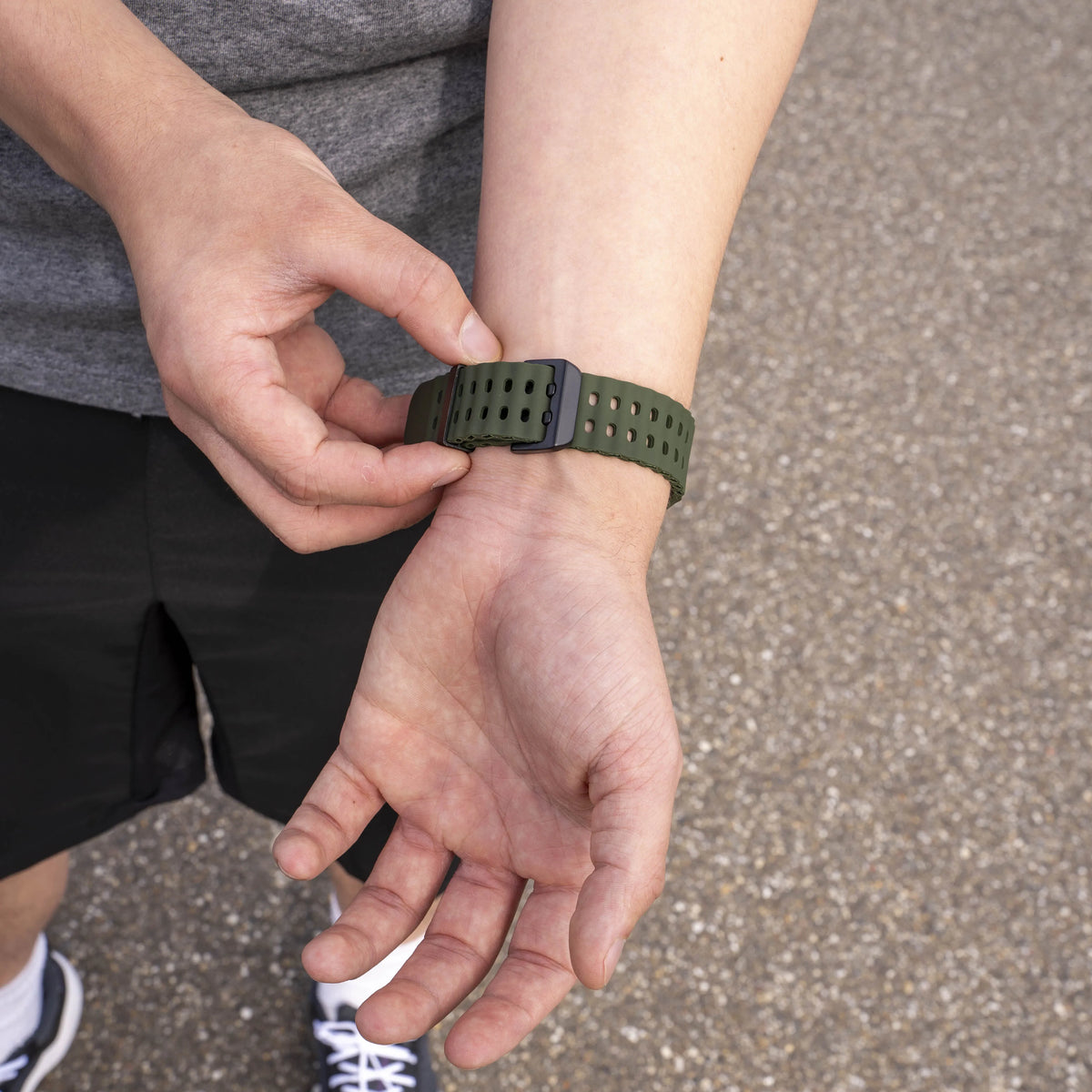 Silicone Ocean Strap, green, lifestyle photo