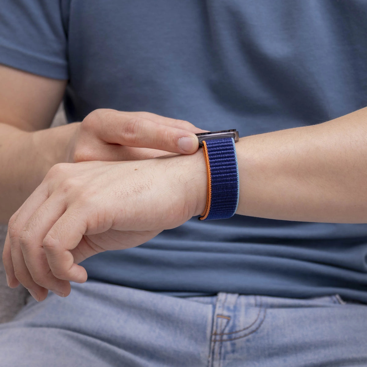 Nylon Strap, dark blue, lifestyle photo