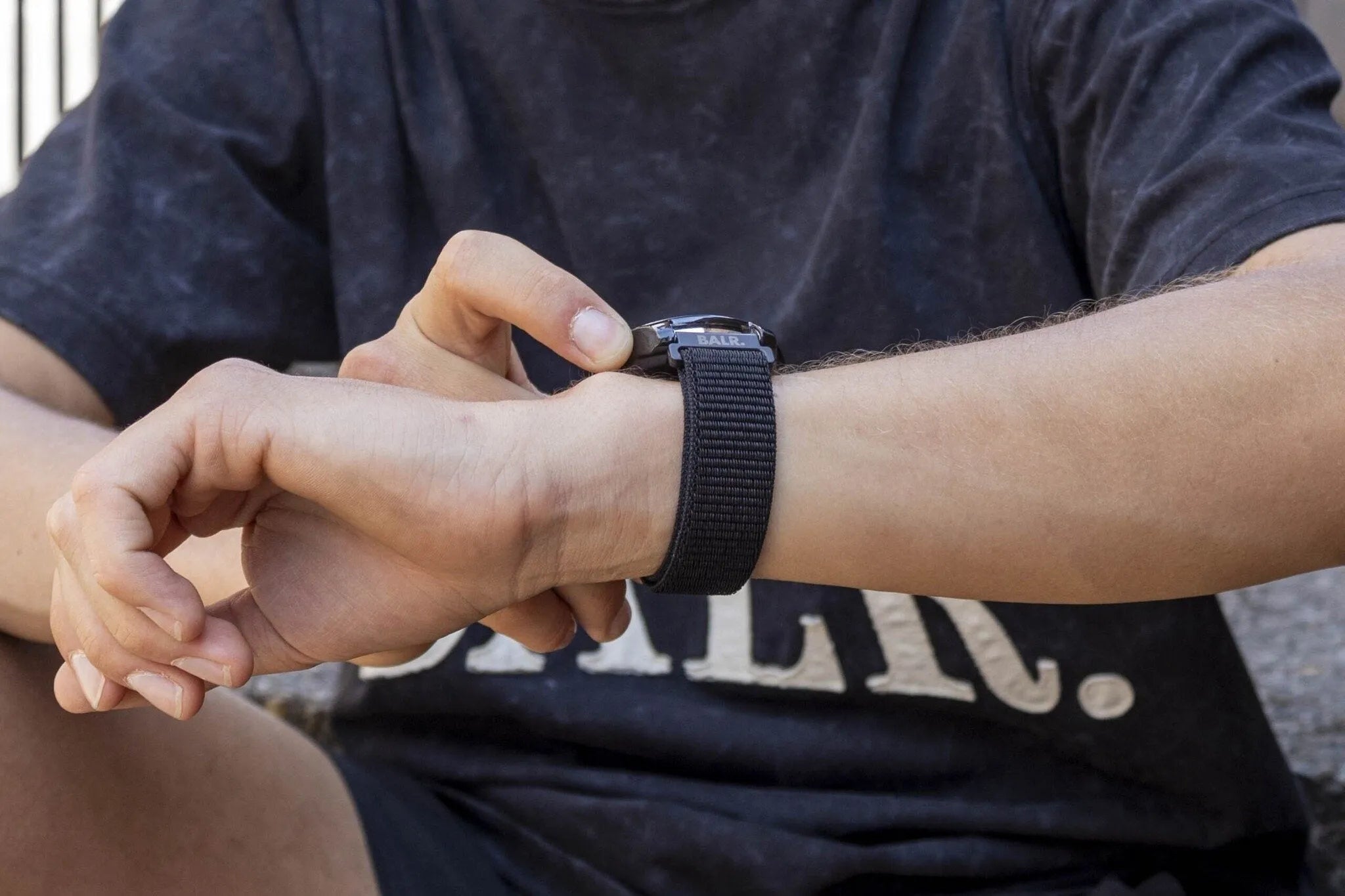 BALR Polar Grit X nylon band (zwart)